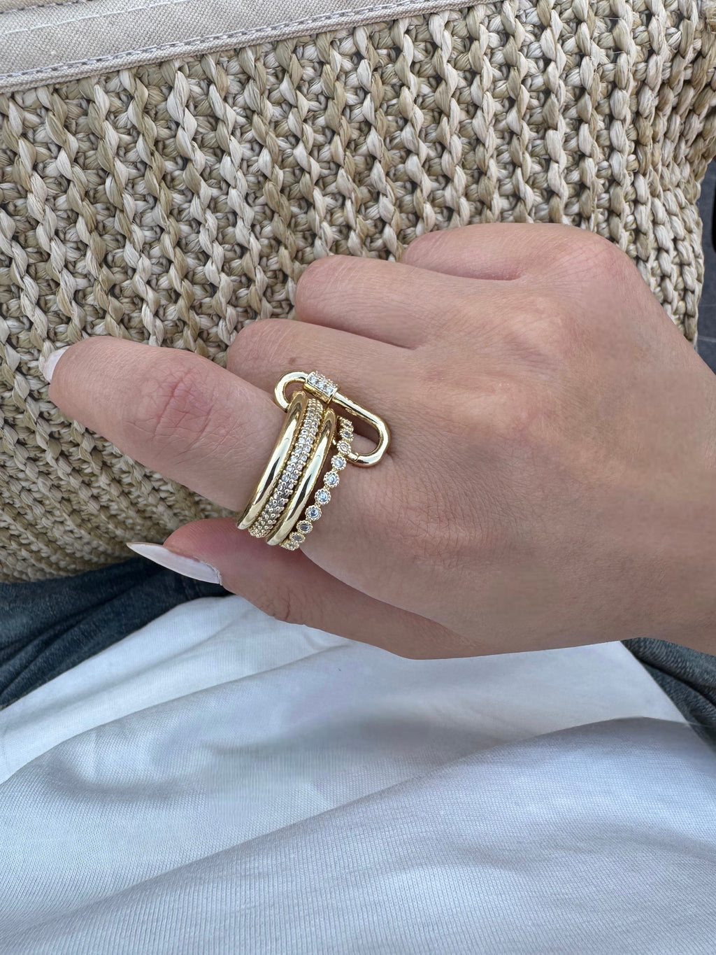 Tamtur Taşlı Spinelli Gold Yüzük