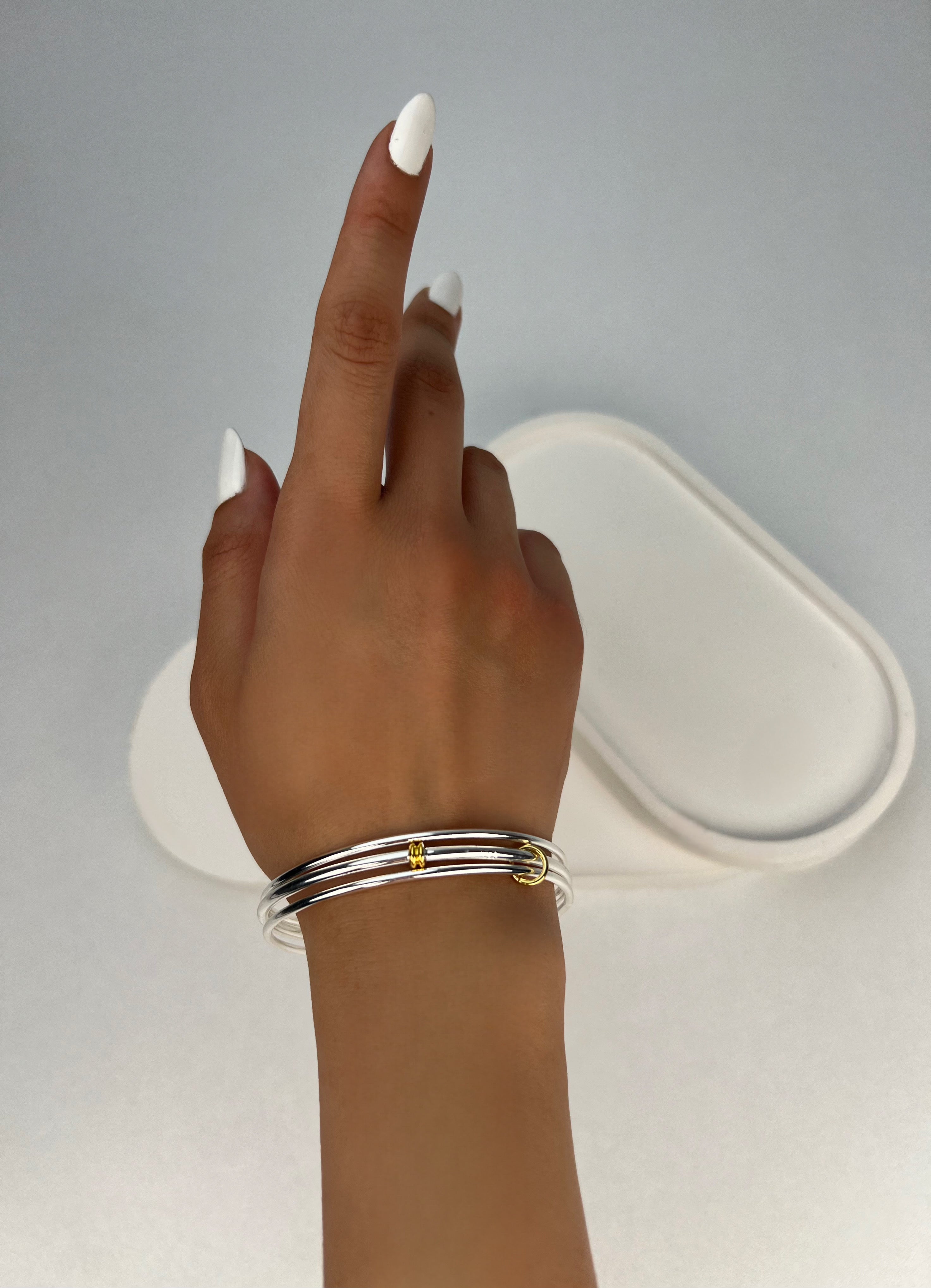 Özel Seri Spinelli Üçlü Gümüş Bileklik