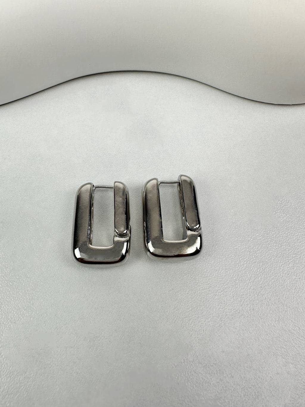 Kare Gümüş Basic Küpe