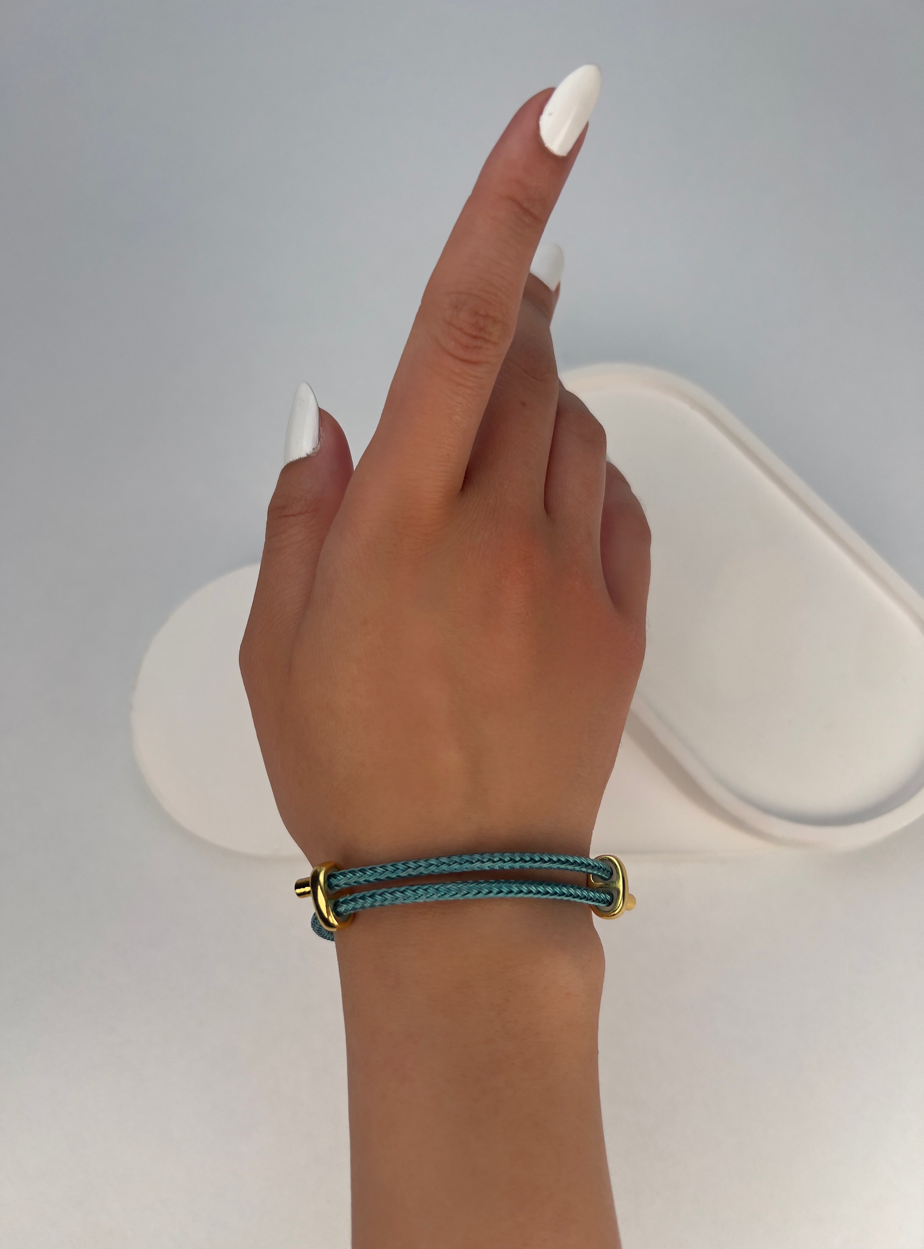 Özel Seri Turkuaz Çelik İpli Bileklik