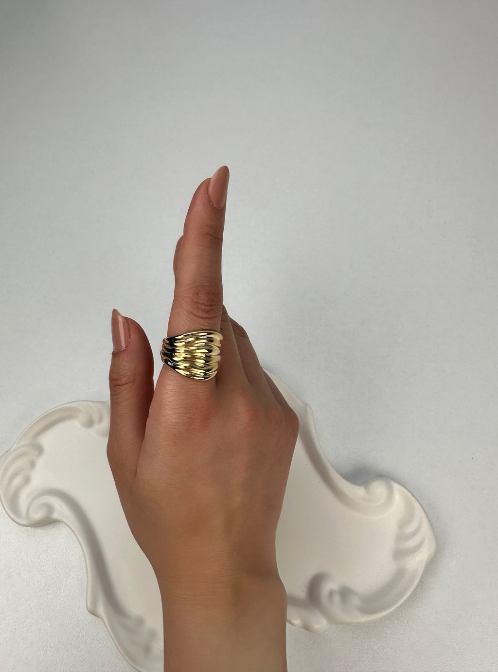 Özel Seri Plaka Gold Yüzük