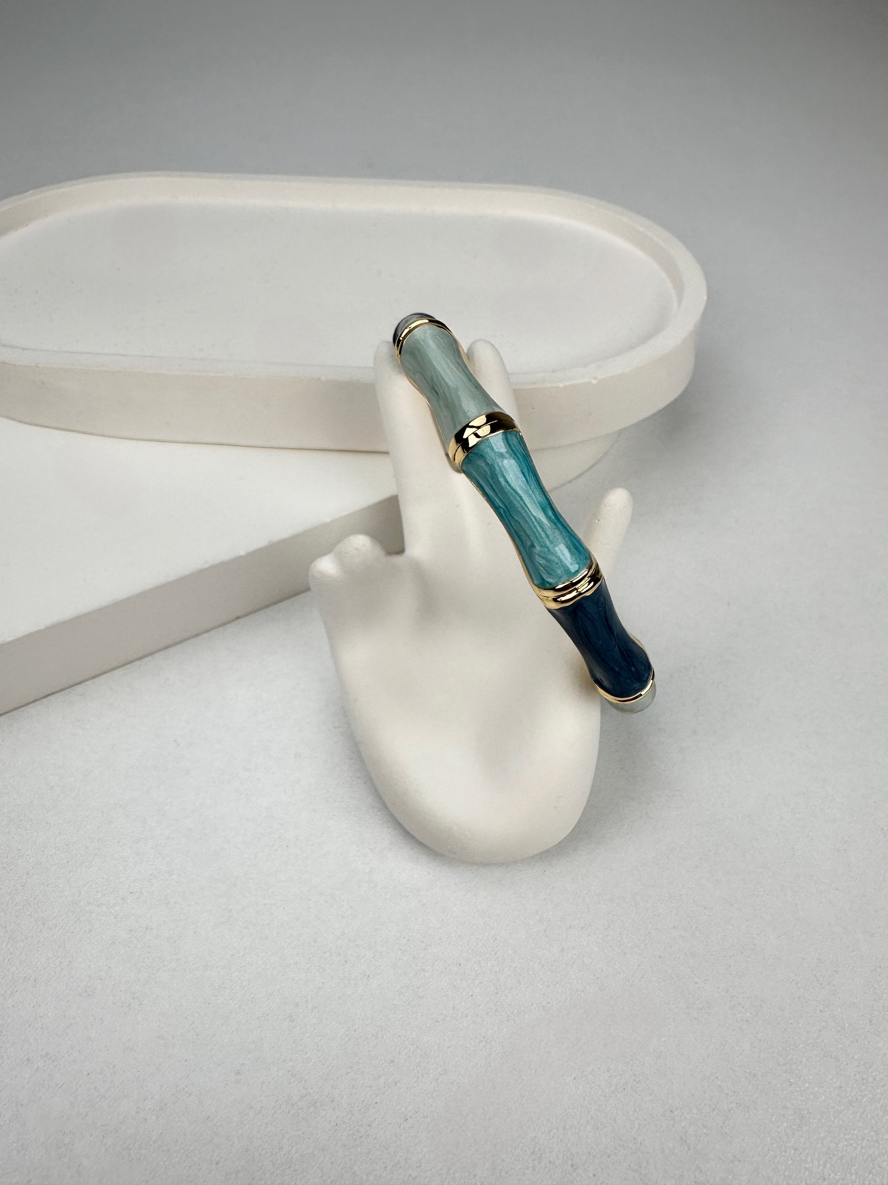 Özel Seri Blok Desen Mineli Renkli Kelepçe Bileklik