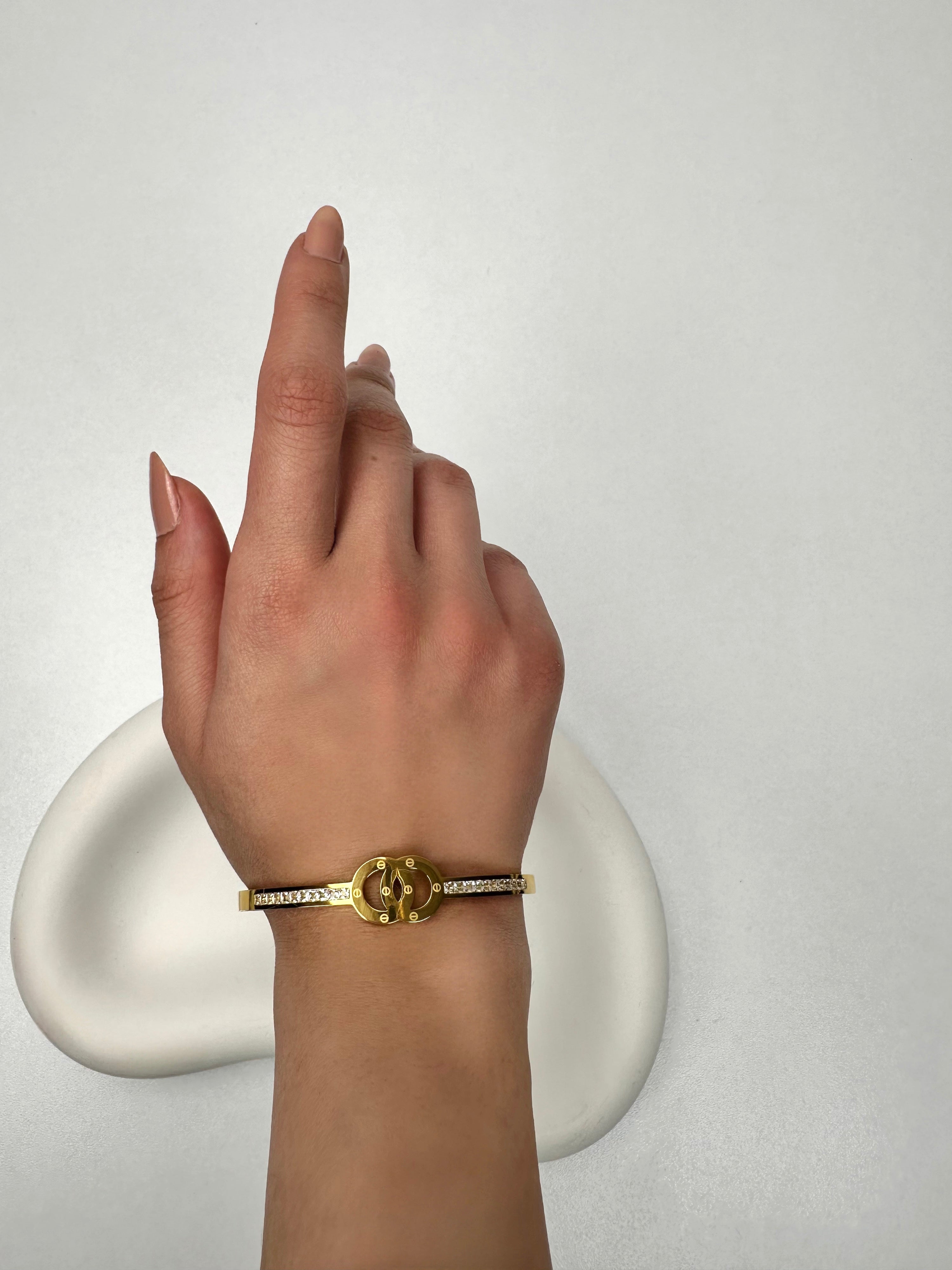 Crtr Gold Taşlı Bileklik