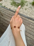 Clf Model Bordo Gold Yonca Bileklik