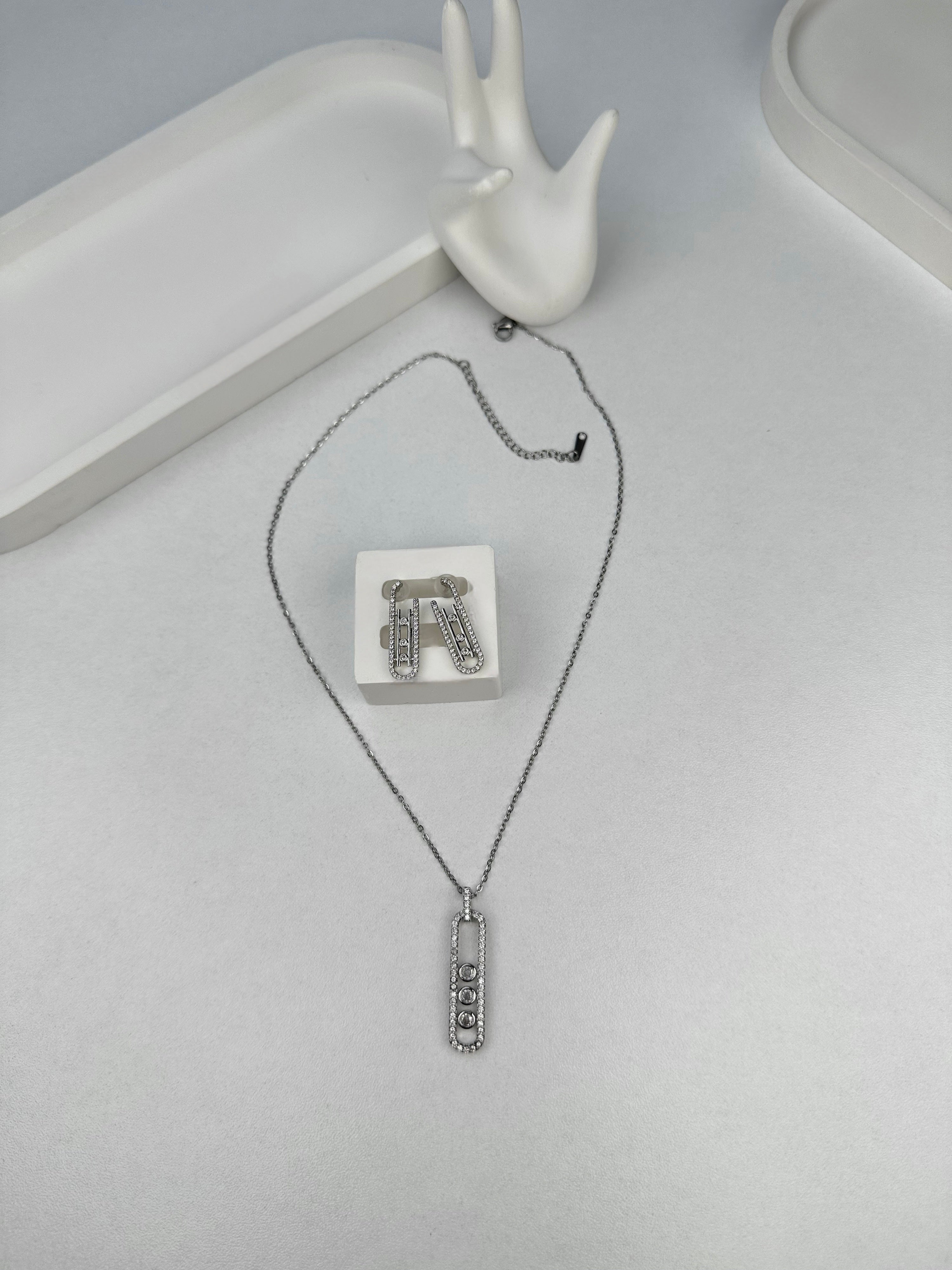 Özel Seri Mss Kolye Küpe Set