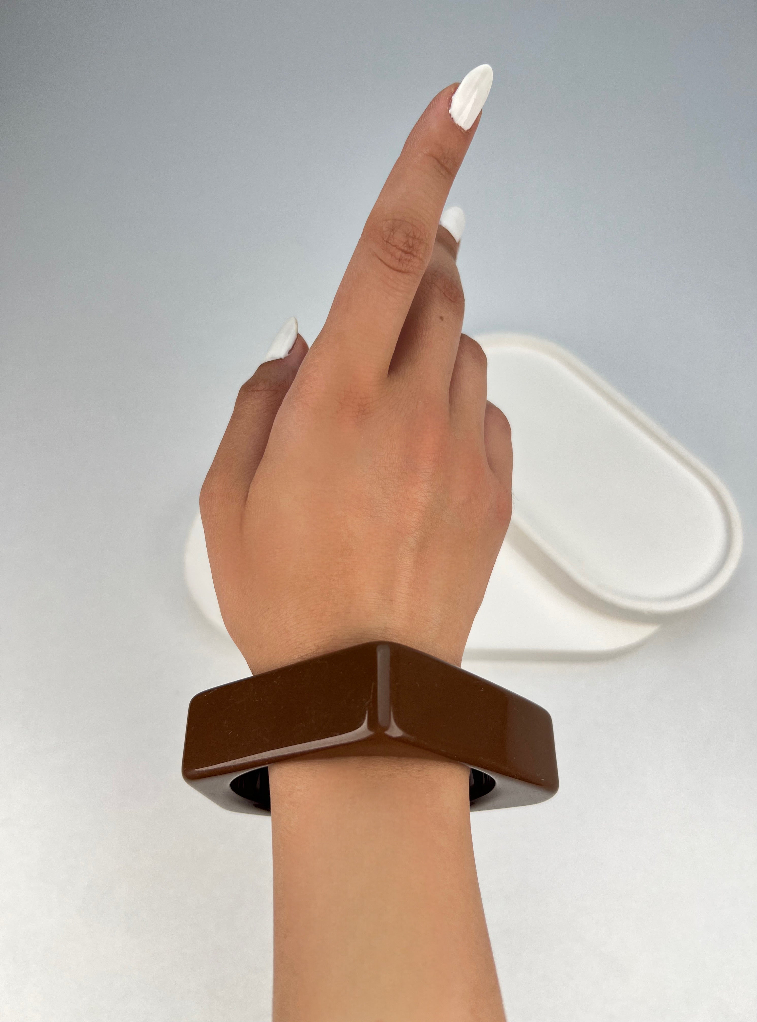 ZR Model Geometrik Desen Akrilik Bileklik