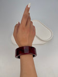 ZR Model Kalın Koyu Kırmızı Akrilik Bileklik
