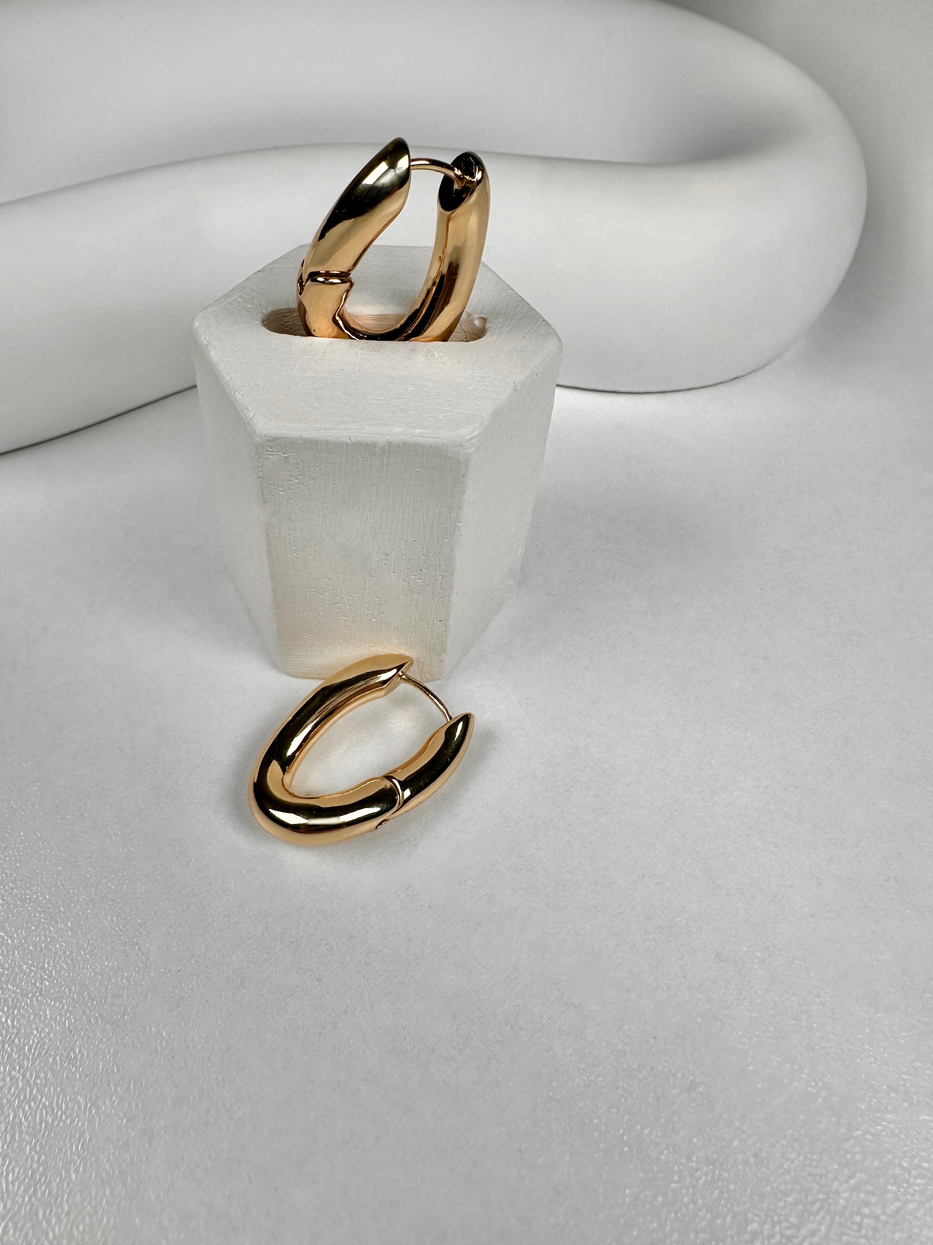 Mini Geo Desen Halka Küpe