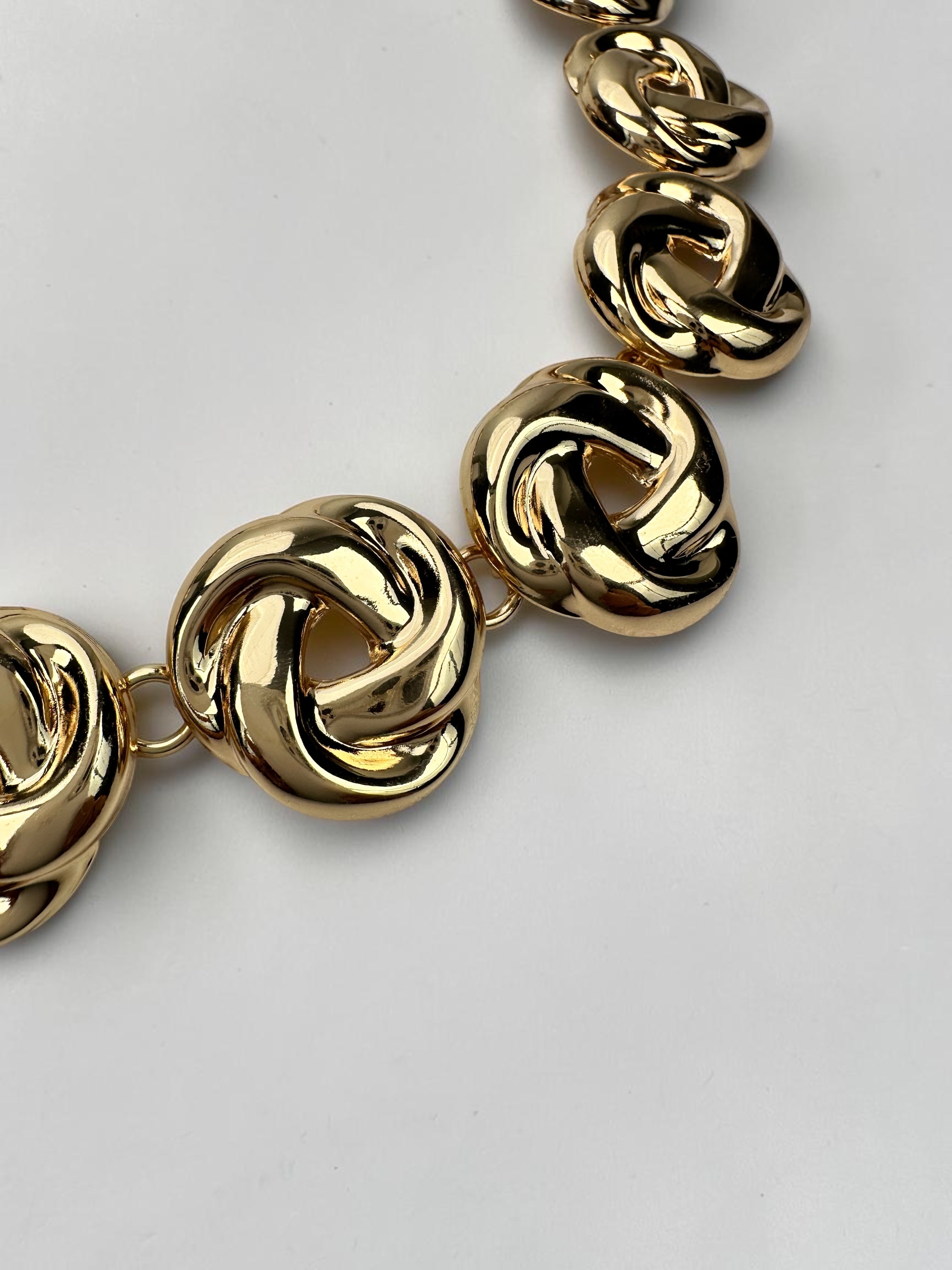 Sarmal Desen Gold Kolye