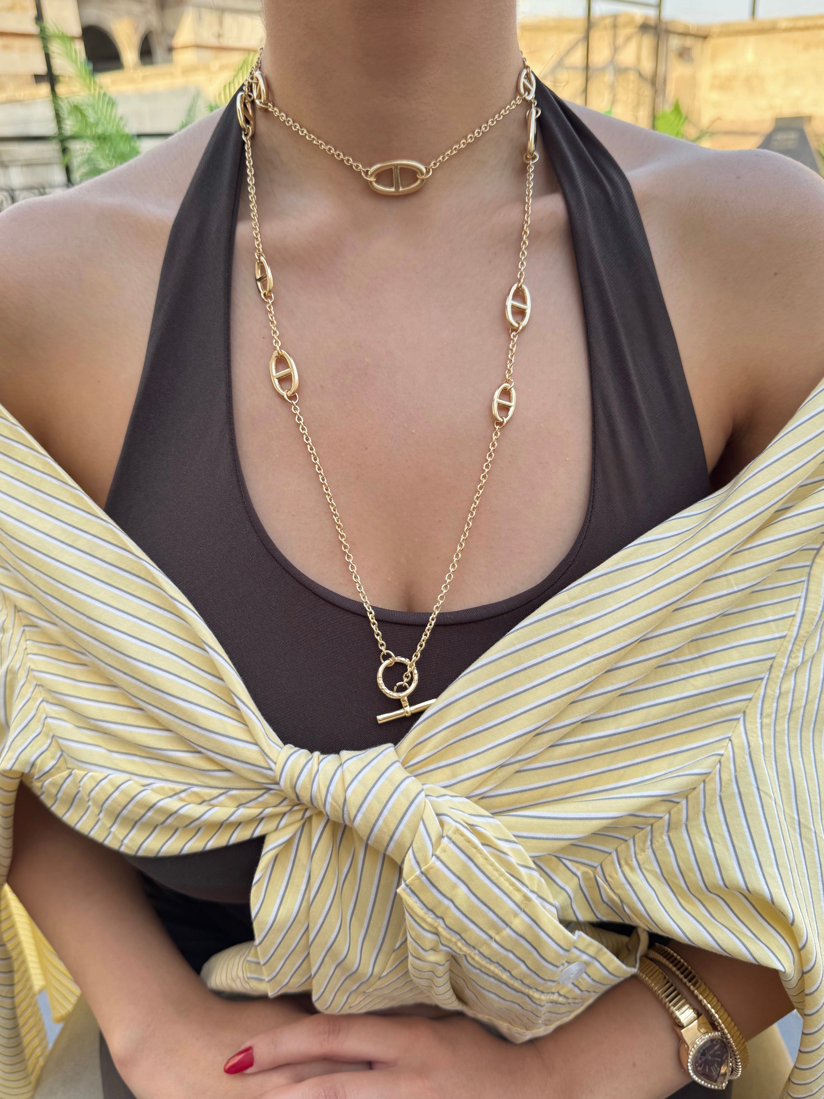 Marka Model Gold Tasarım Kolye