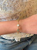 14K Orta Boy Gold Yonca Bileklik