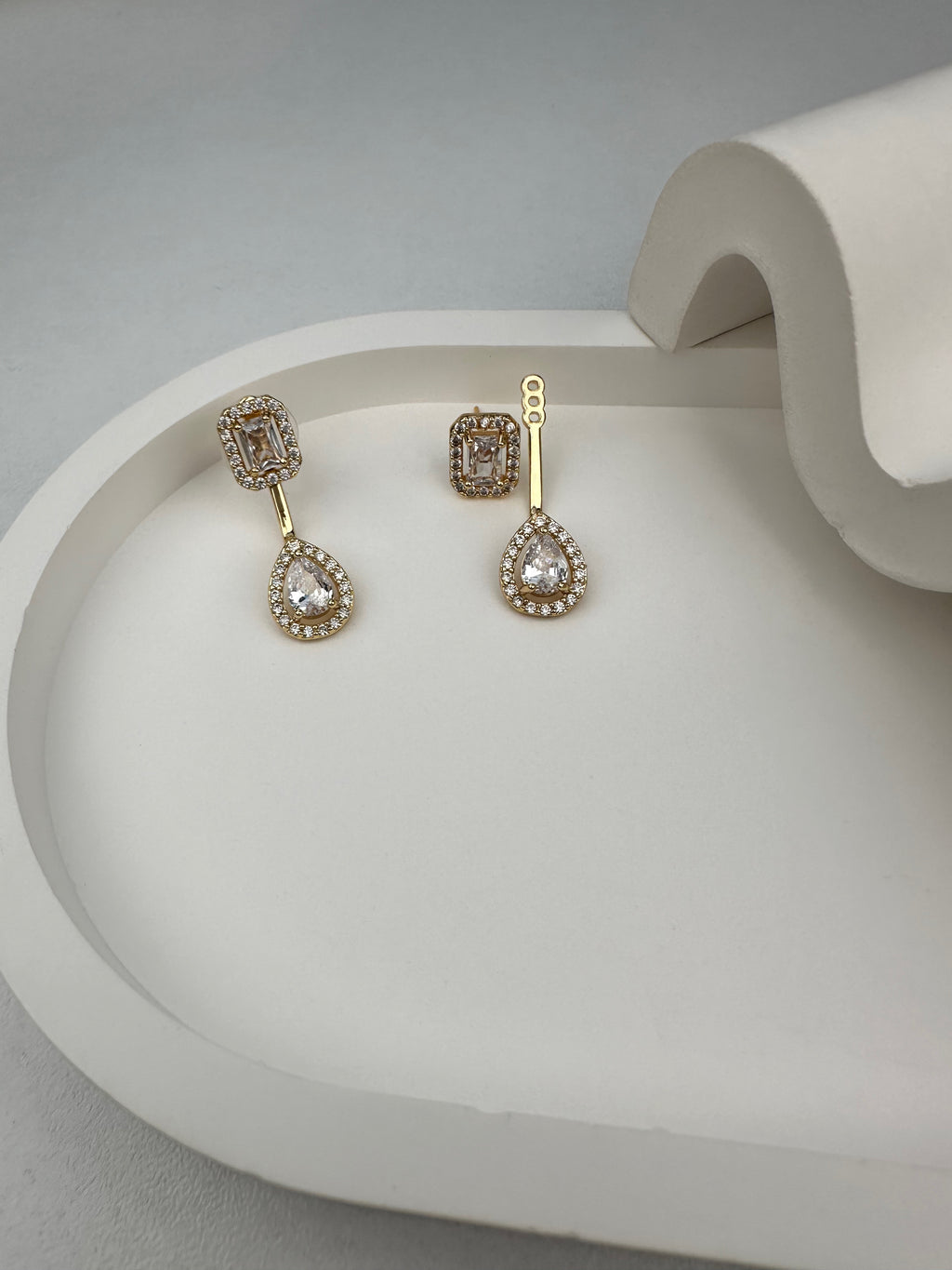 Özel Seri Baget Taşlı Sallantılı Küpe