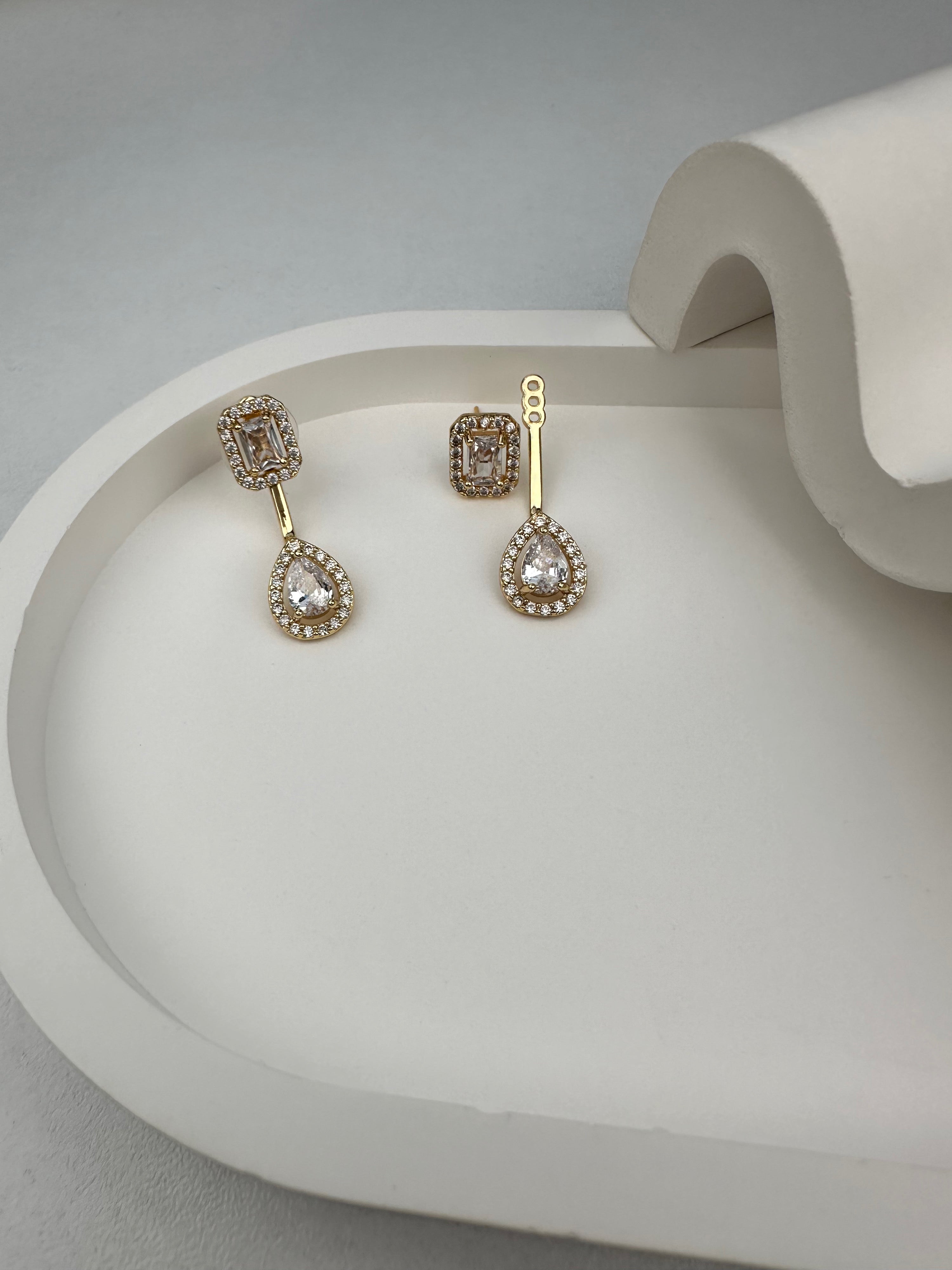 Özel Seri Baget Taşlı Sallantılı Küpe