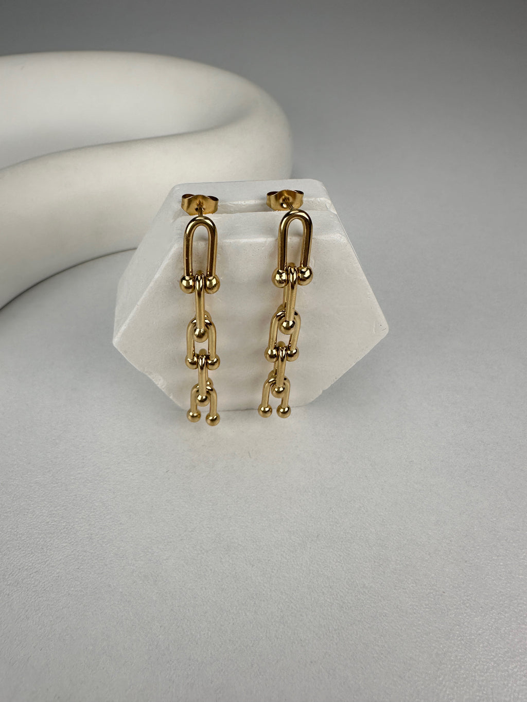 Özel Seri Tffny Model Sallantılı Gold Küpe