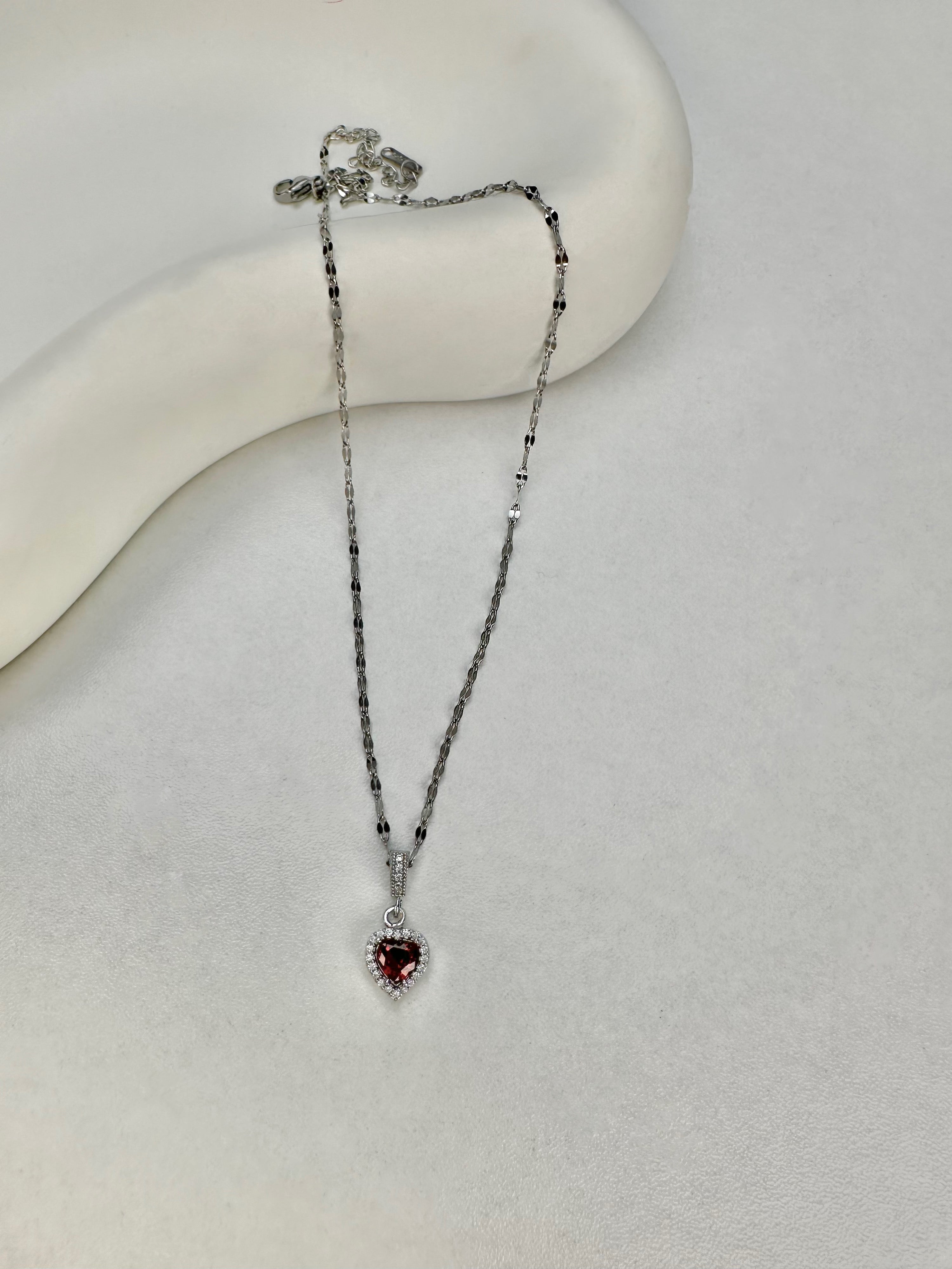 Özel Seri  Mini Kalpli  Gümüş Kolye