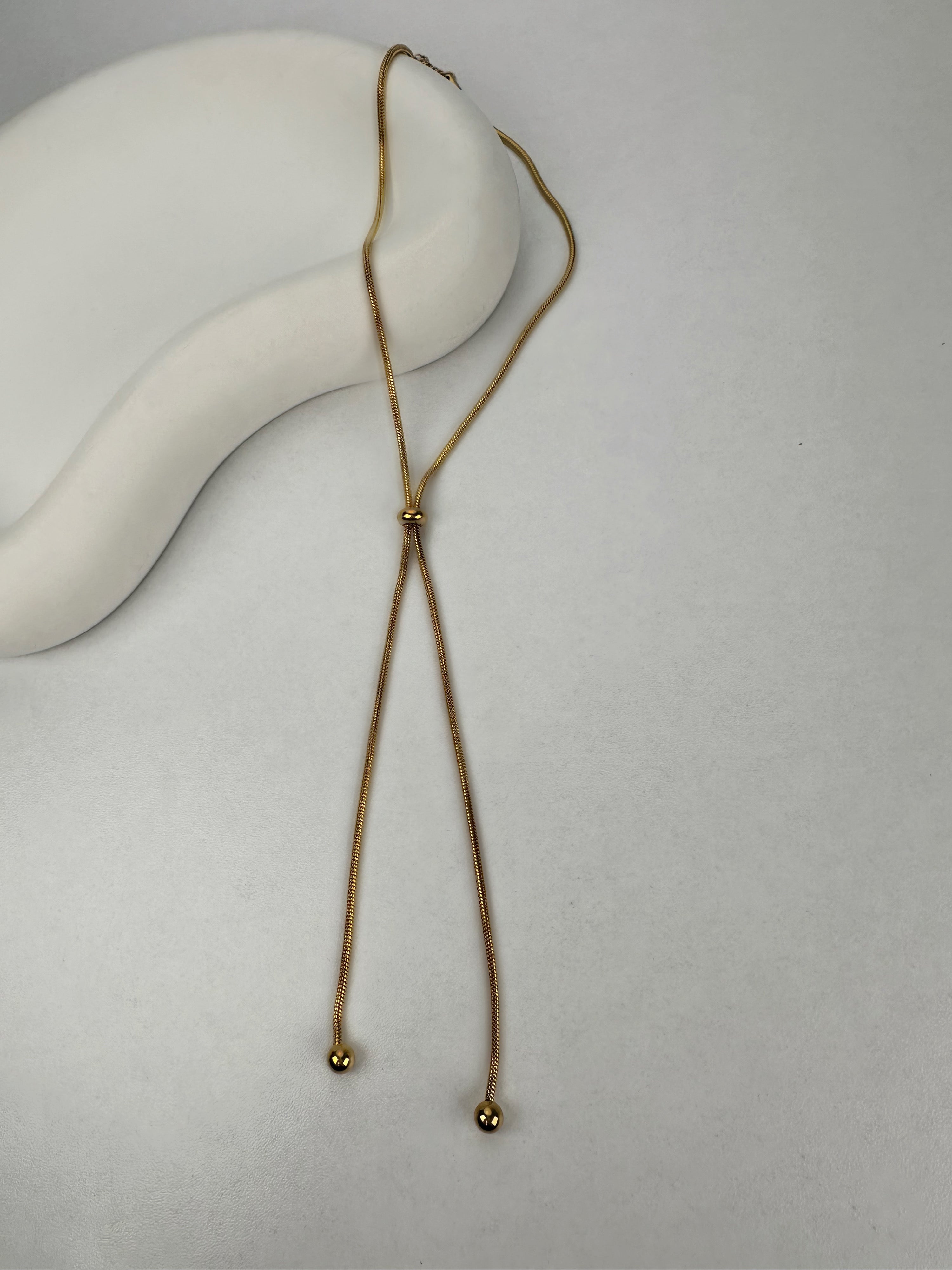 Özel Seri 60 Cm Boncuk Gold Dekolte Kolye