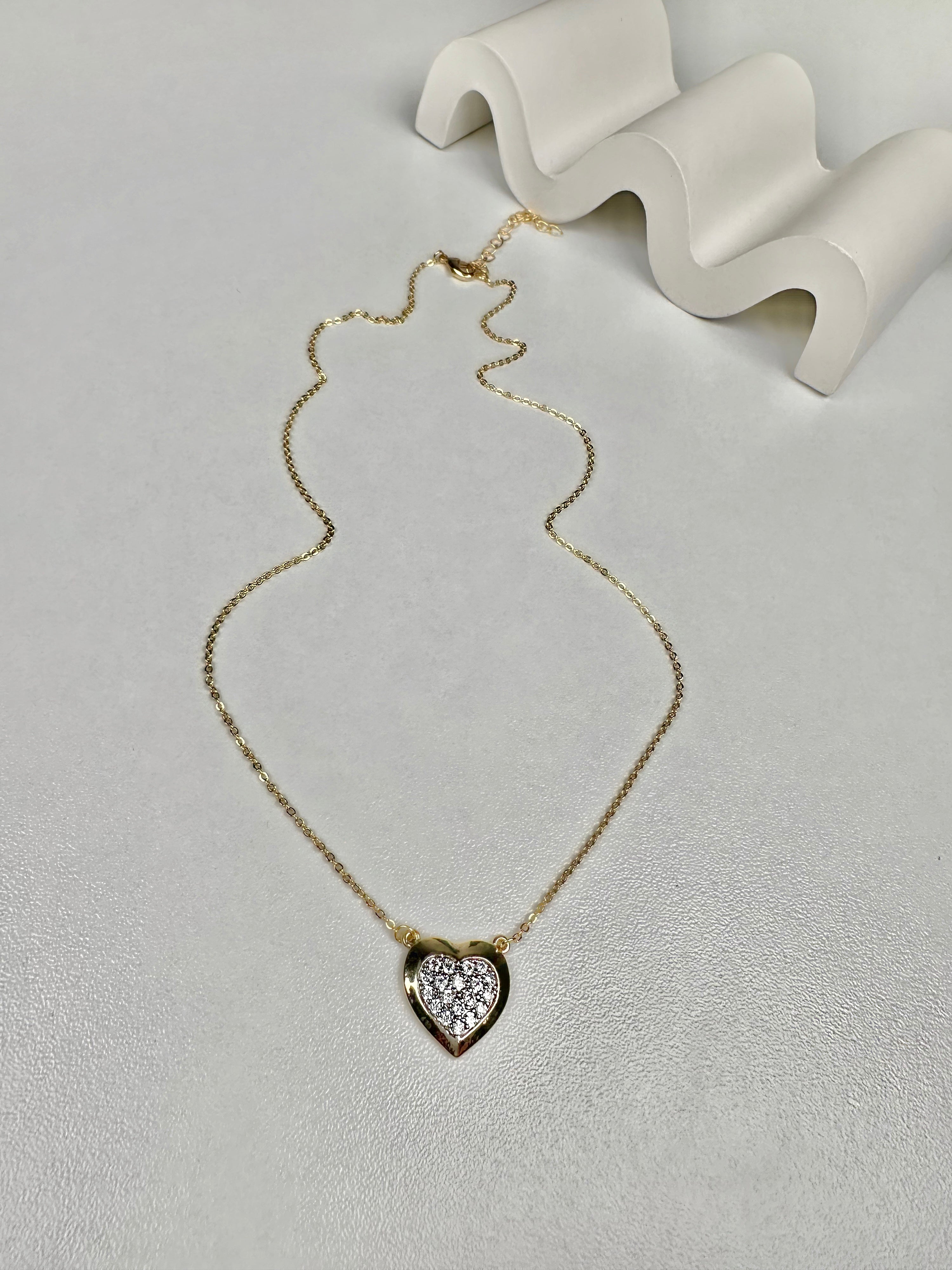 Özel Seri Zirkon Taşlı Gold Kolye