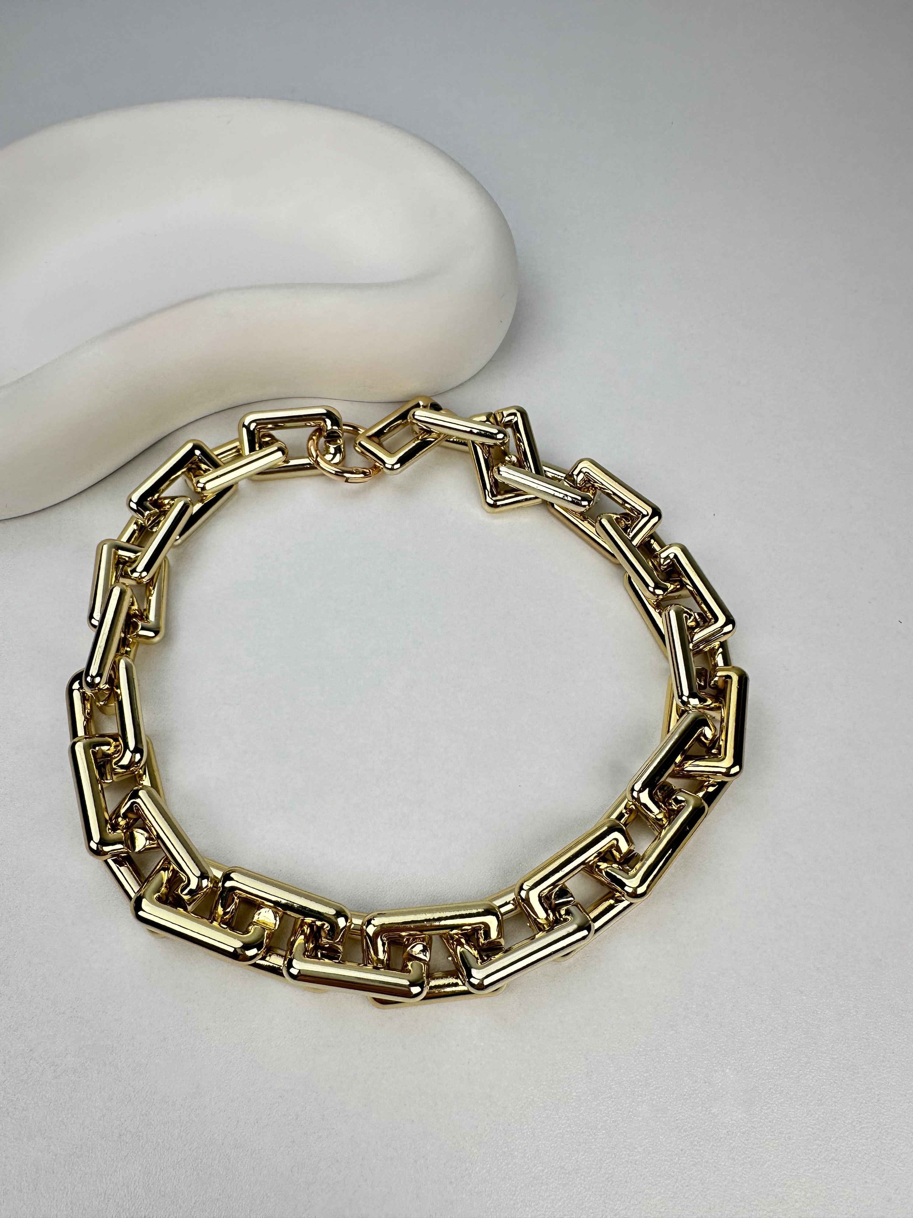 Zr Model Zincir Görünüm Gold Kolye