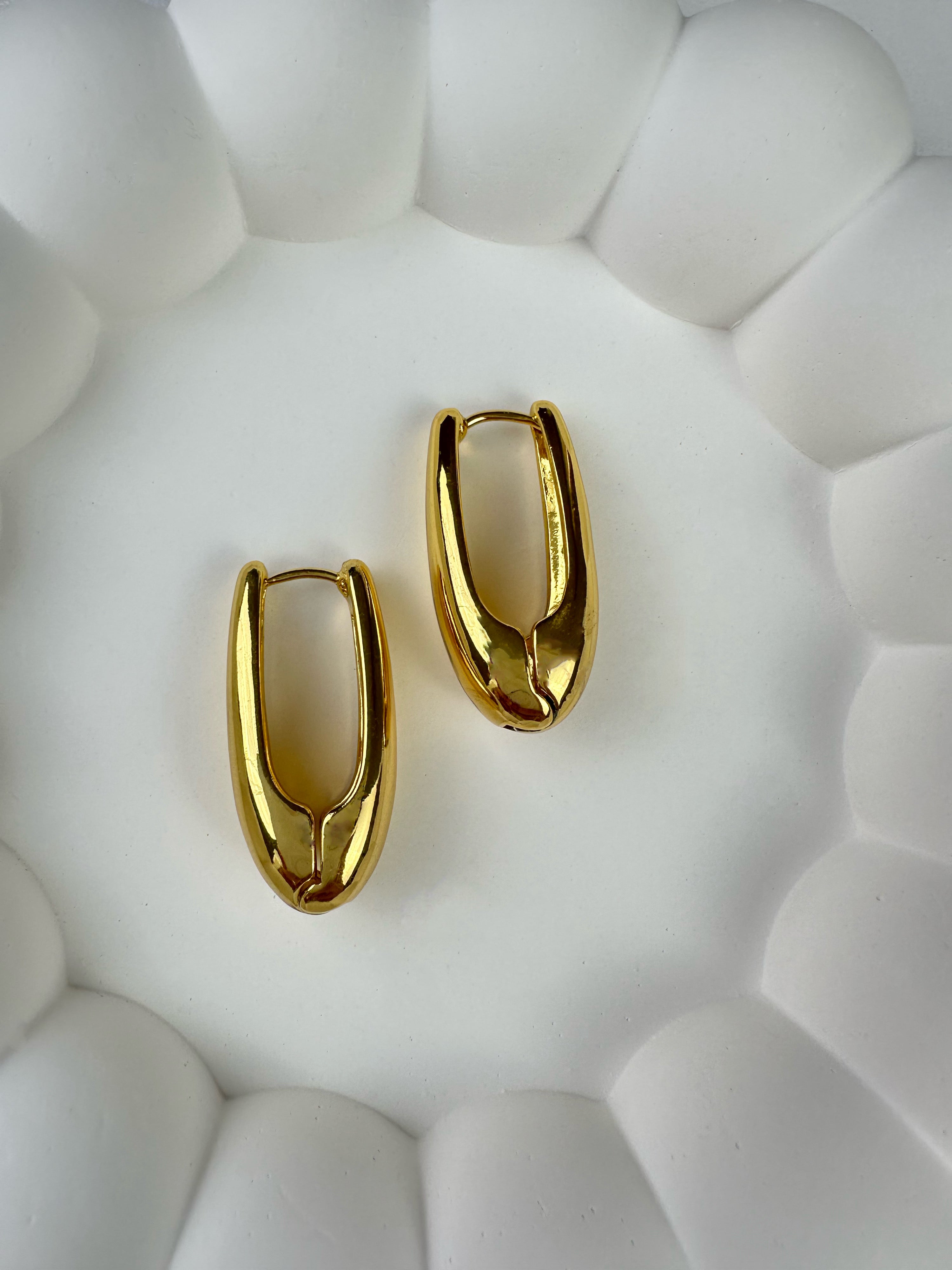 Geometrik Gold Küpe