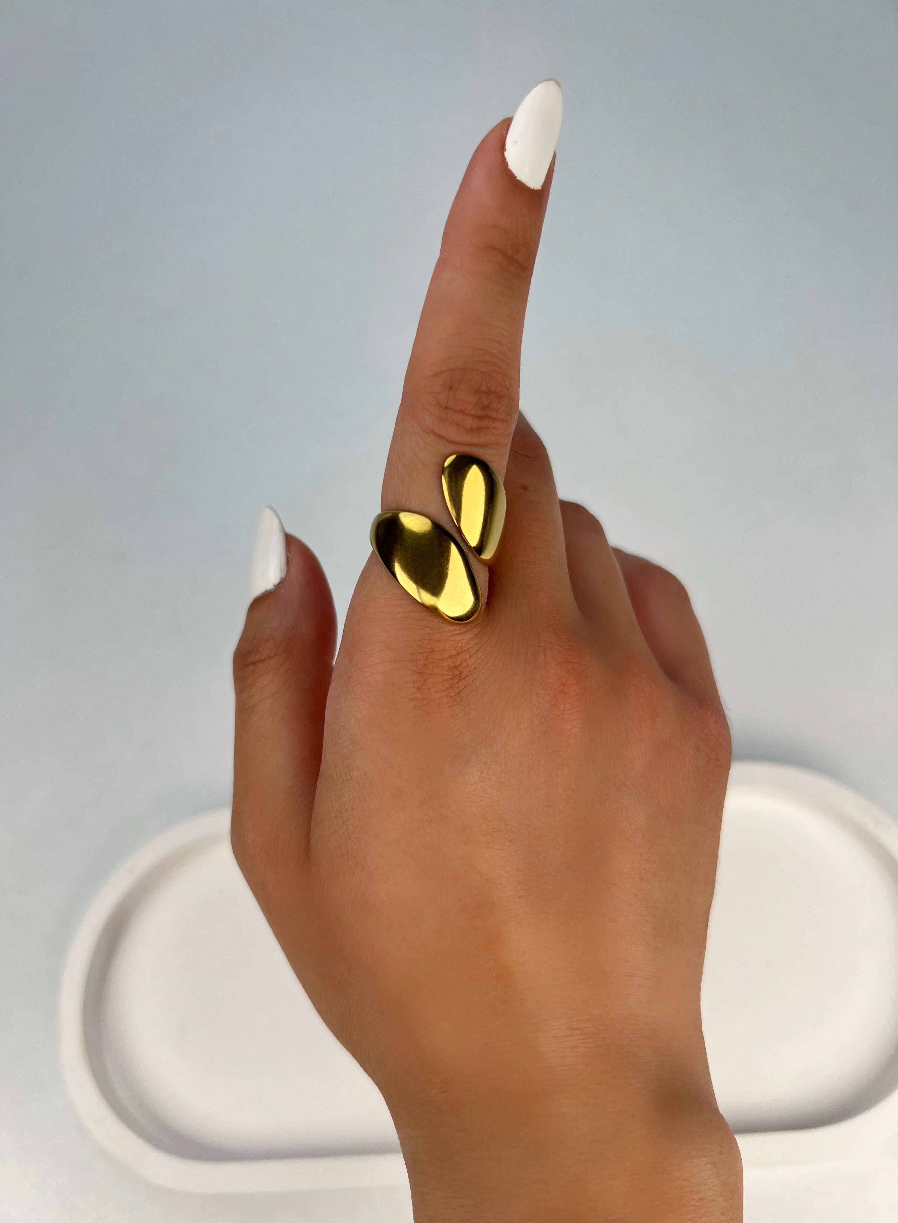 Özel Seri Kalın Sarmal Gold Yüzük