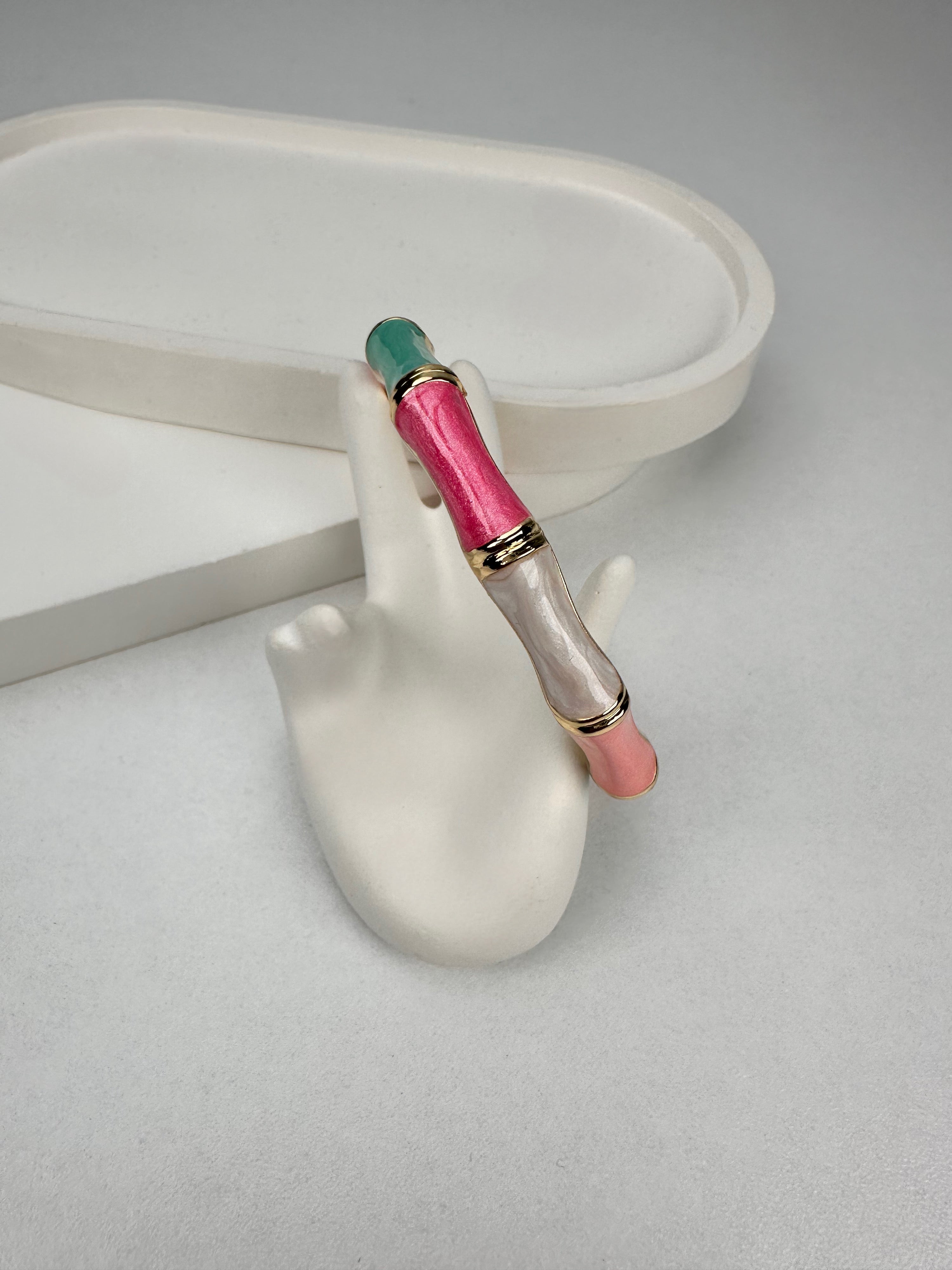 Özel Seri Renkli Bloklu Kelepçe Bileklik