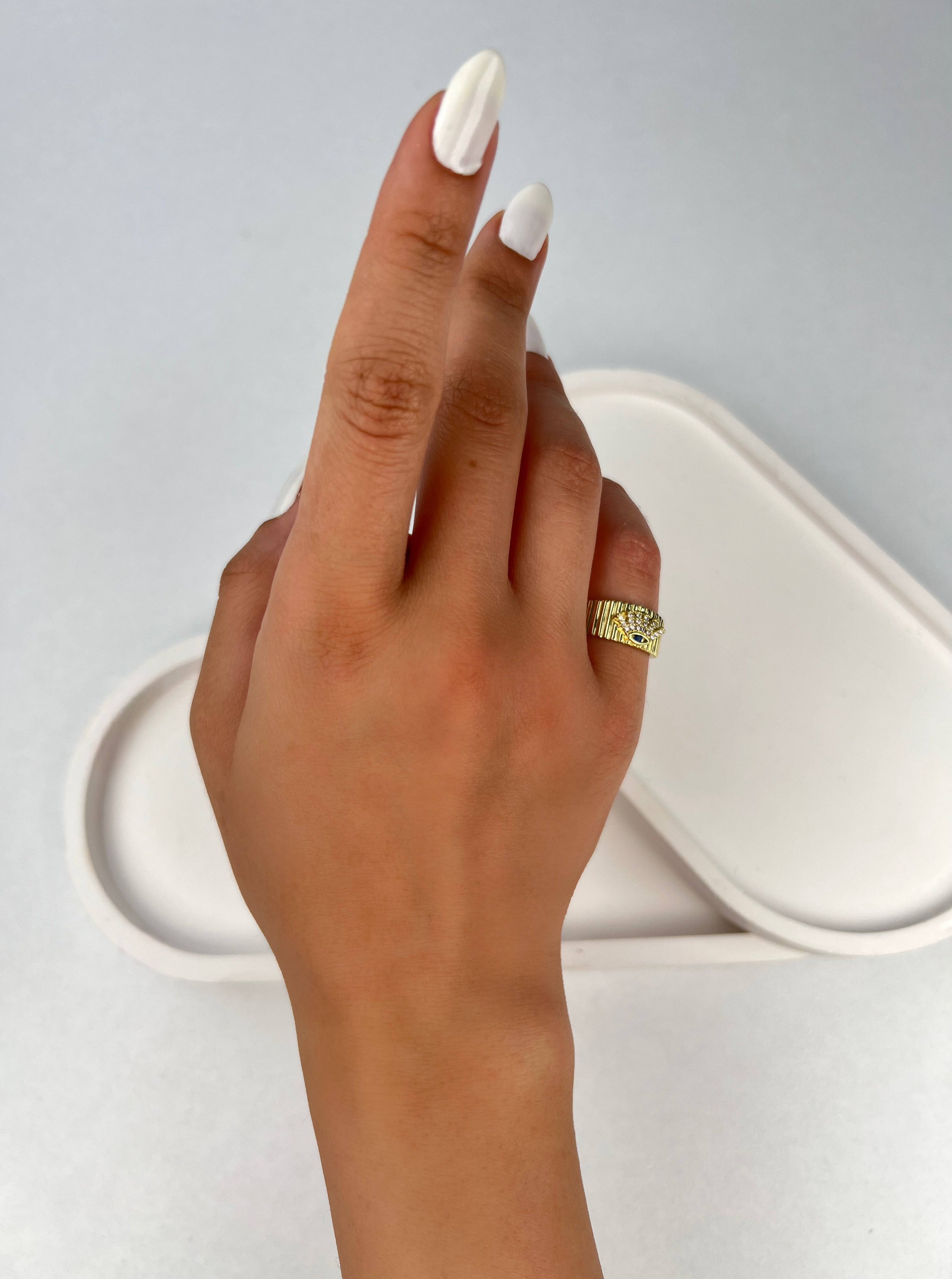 Özel Seri Göz Desen Serçe Parmak Eklem Yüzük