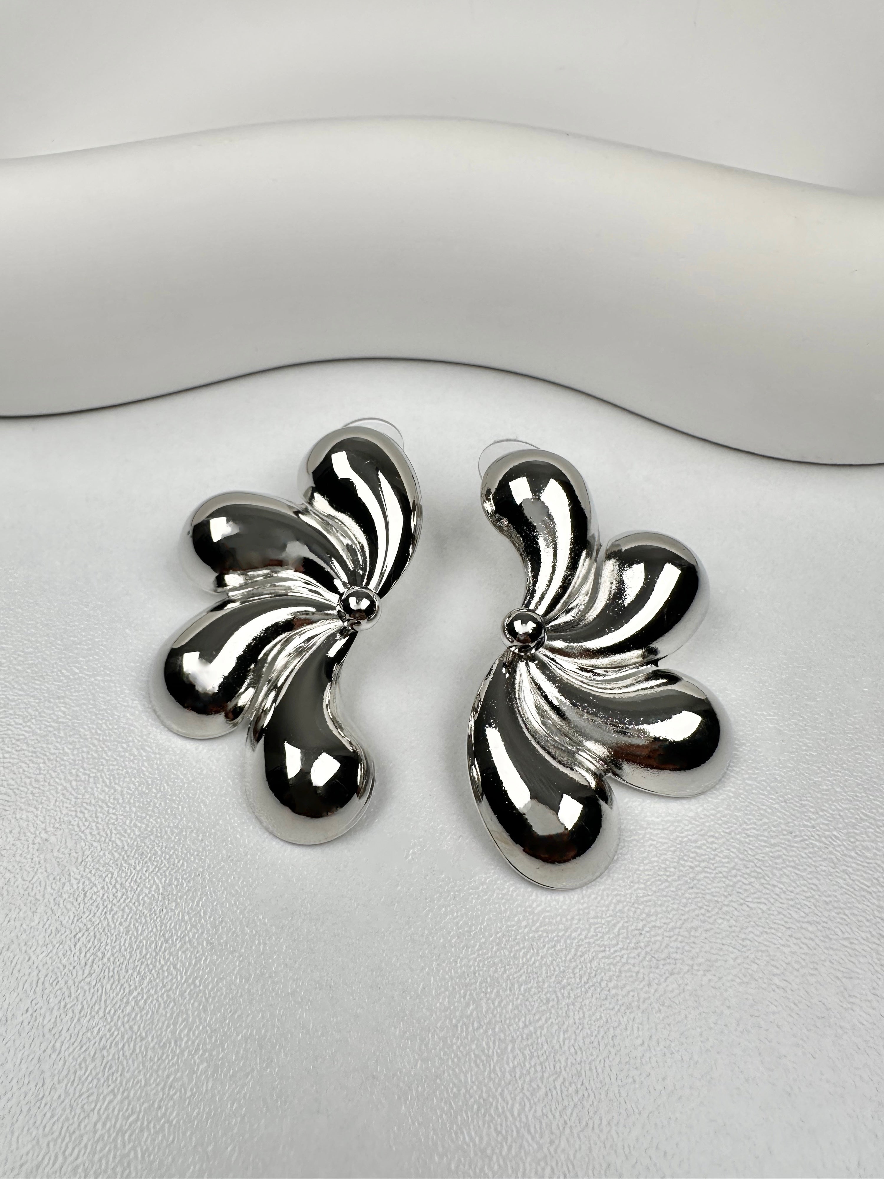 Özel Seri Flower Gümüş Küpe