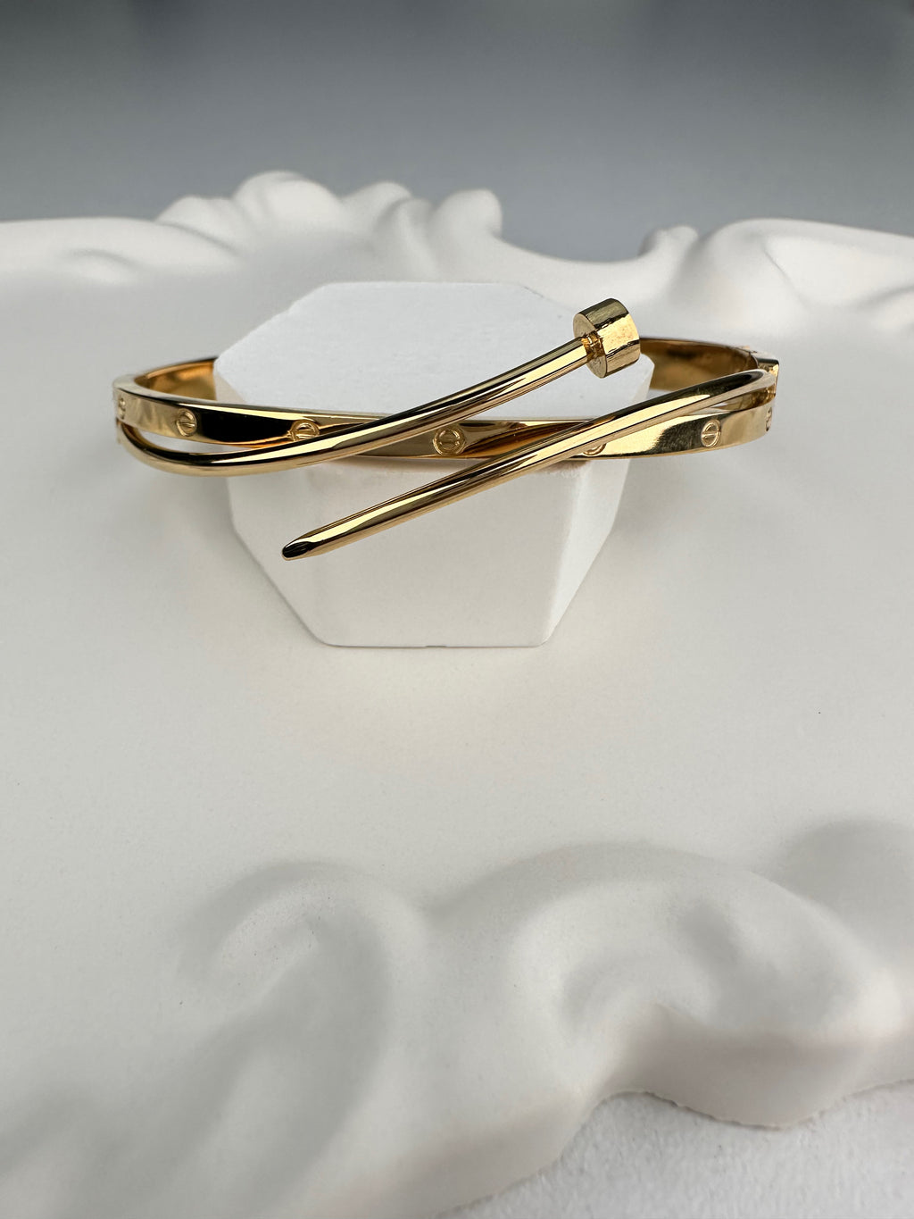 Özel Seri Crtr Gold Çivi Kelepçe Bileklik