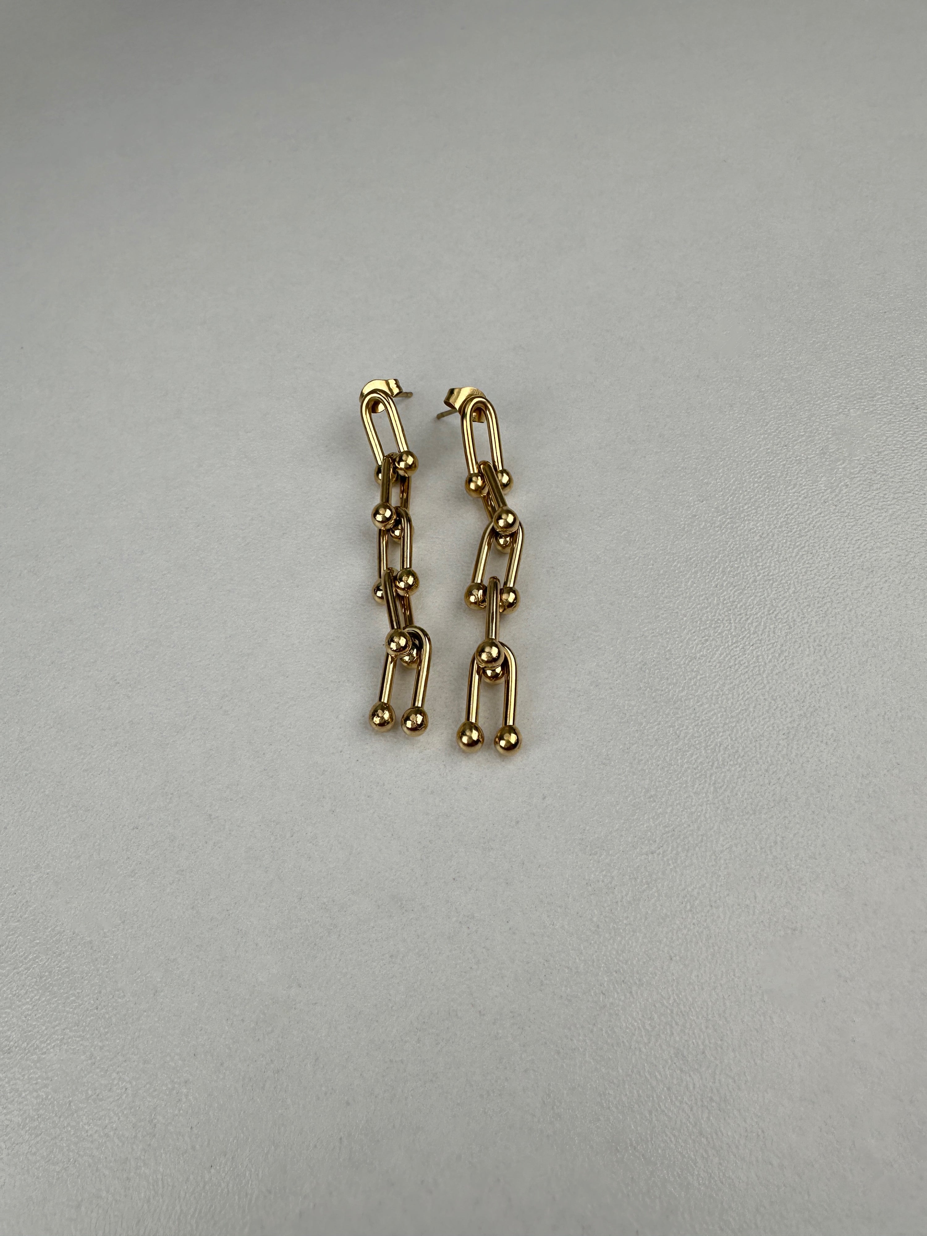 Özel Seri Tffny Model Sallantılı Gold Küpe