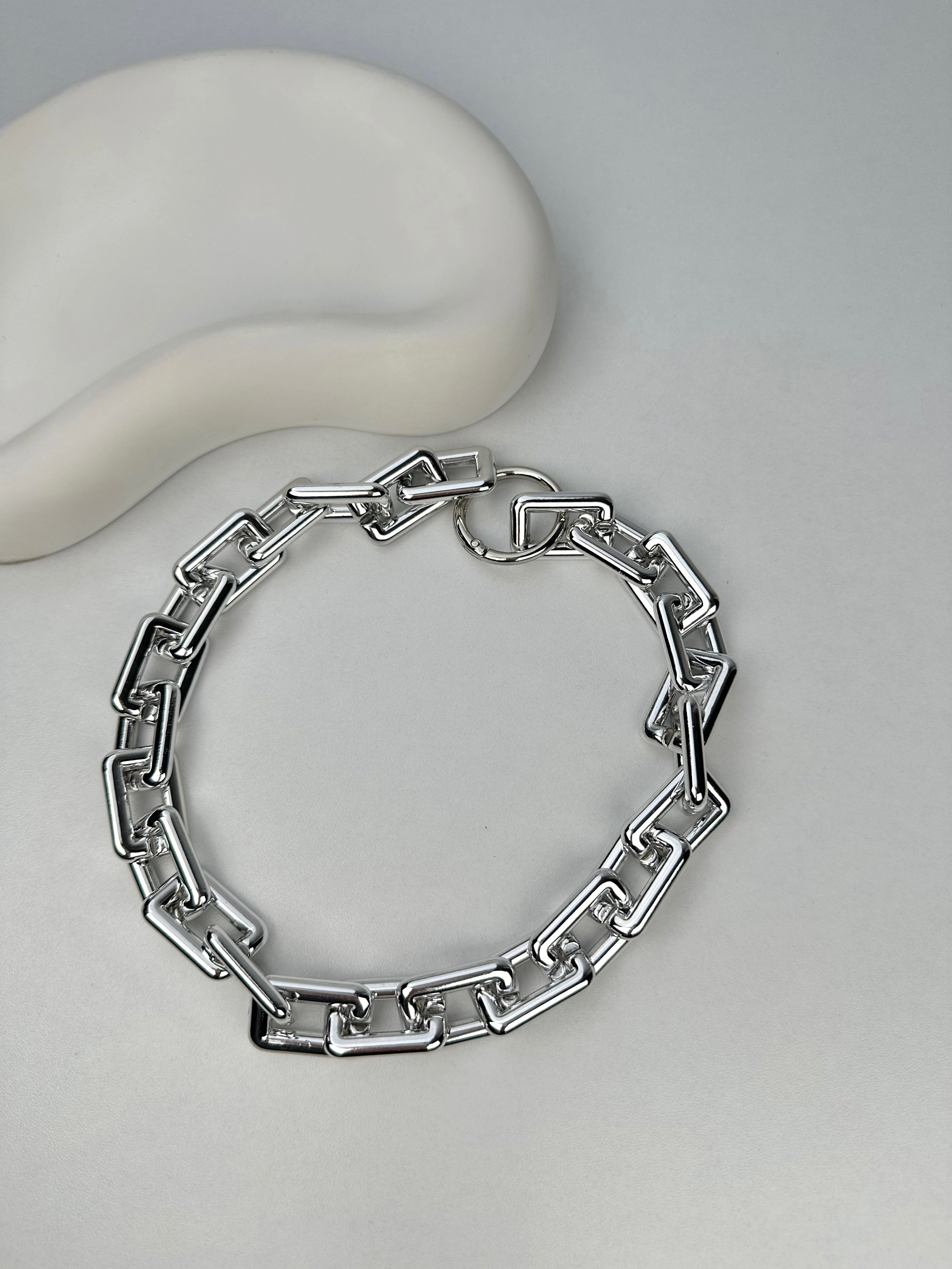 Zr Model Zincir Görünüm Gümüş Kolye