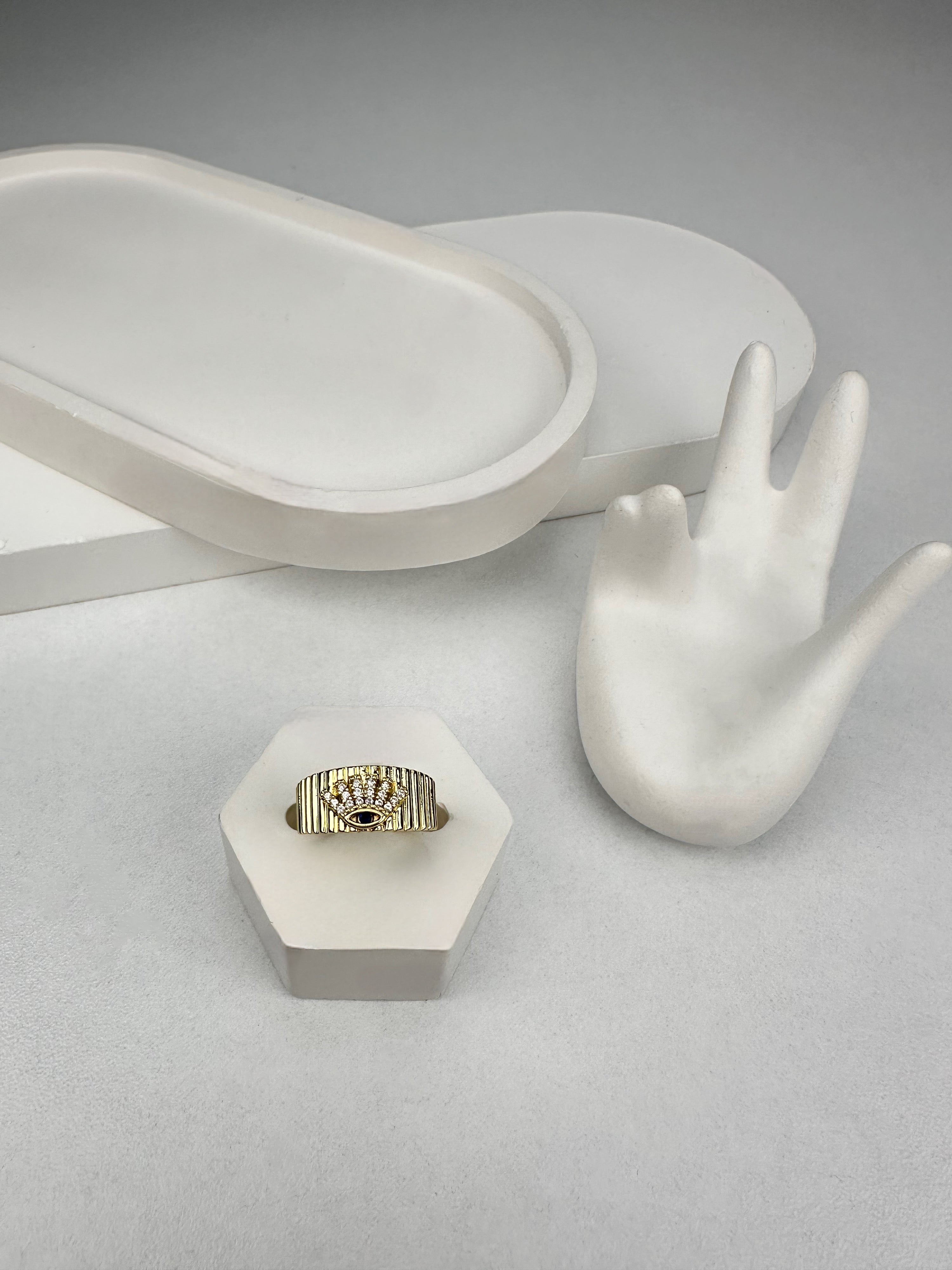 Özel Seri Göz Desen Serçe Parmak Eklem Yüzük