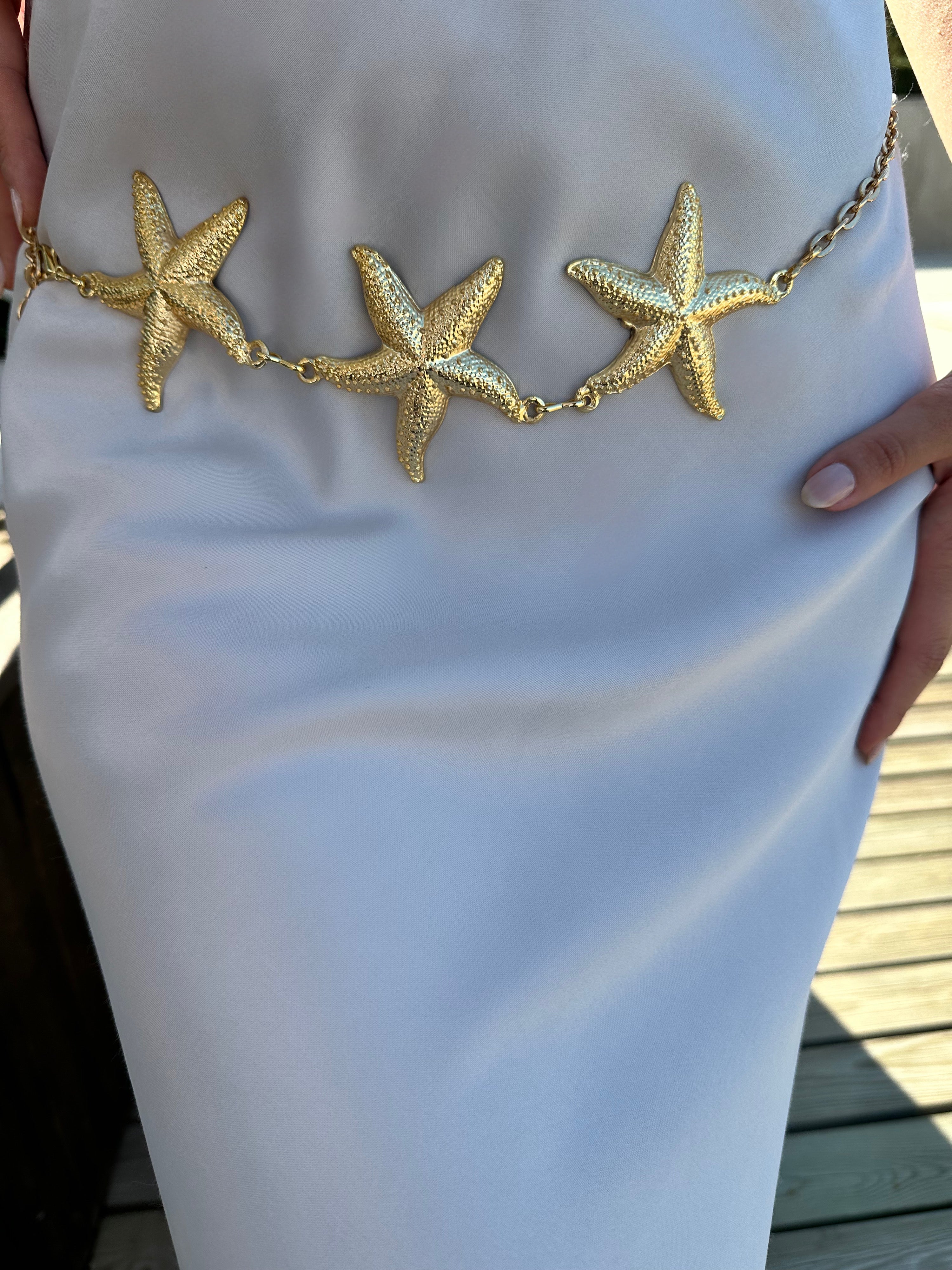 Deniz Yıldızı Desenli Bel Zinciri