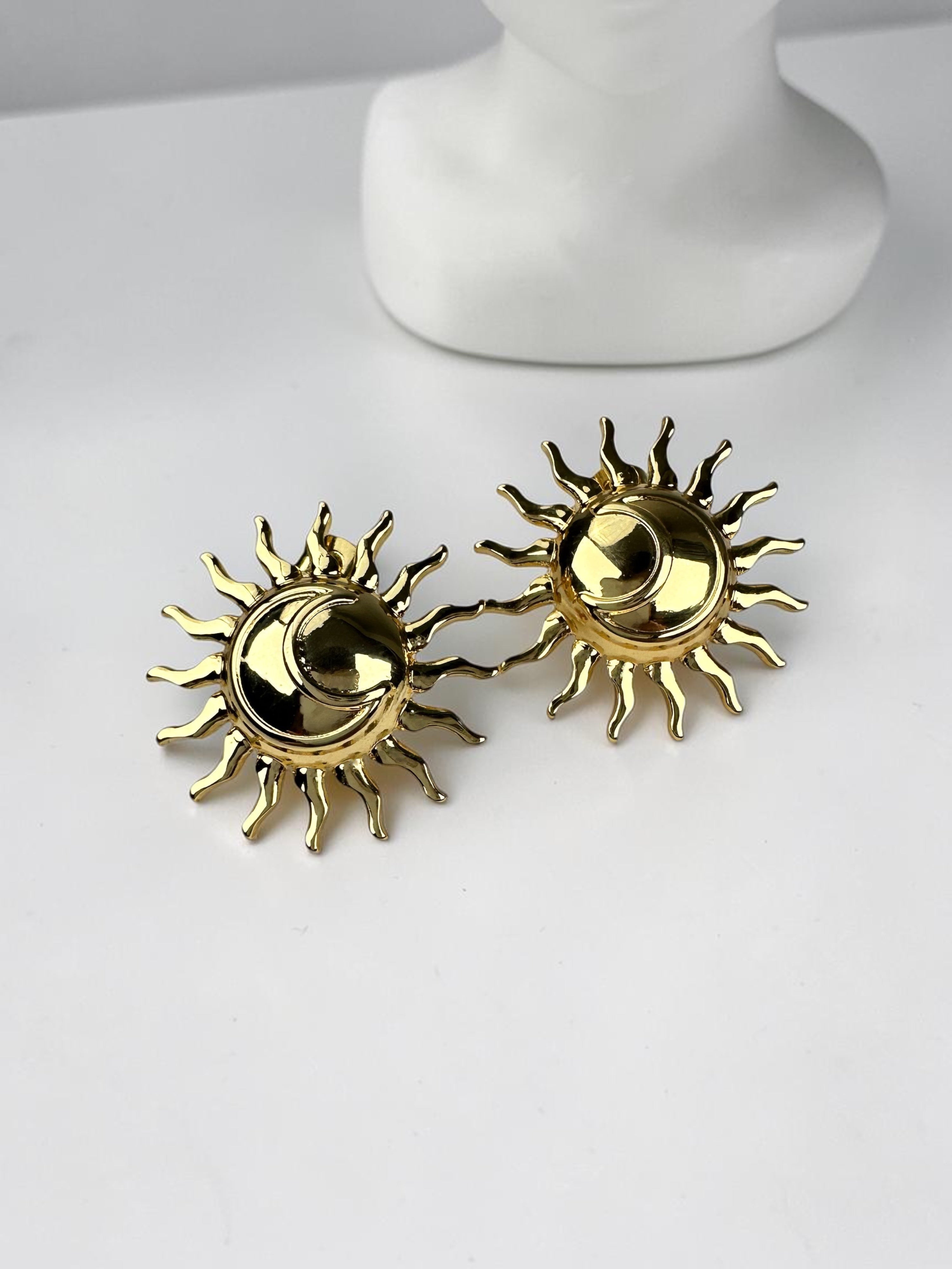Güneş Gold Küpe