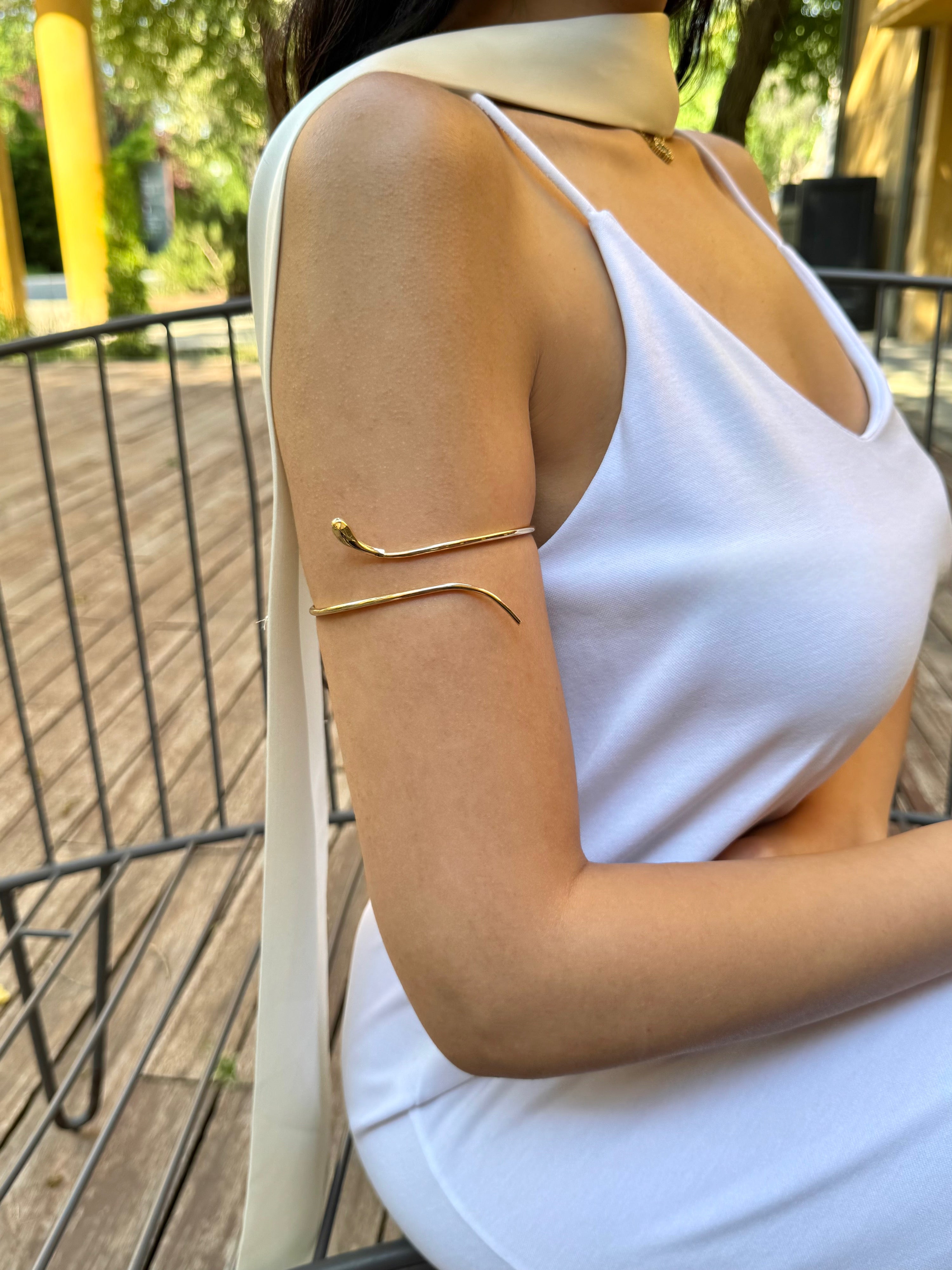 Yılan Desen Gold Pazu Bileklik