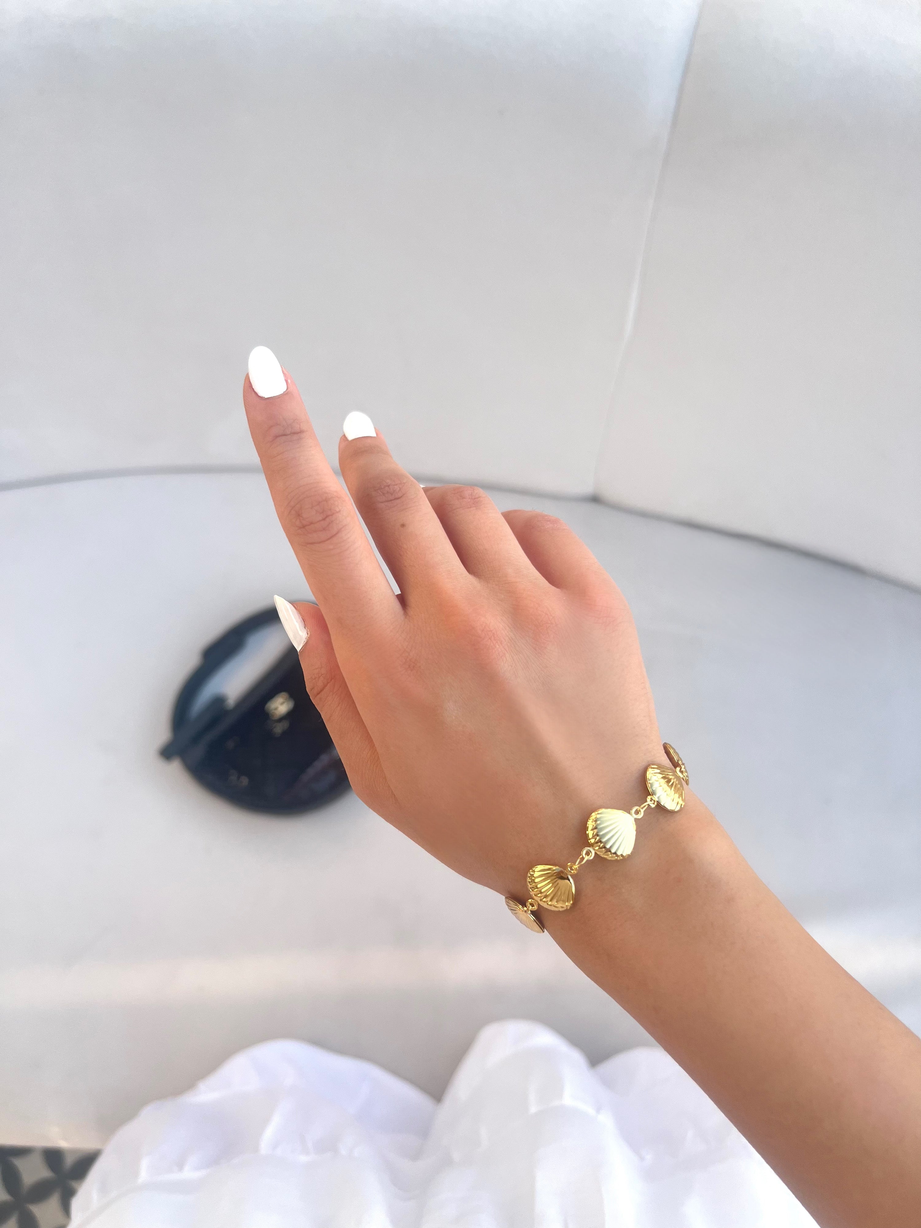 Deniz Kabuğu Gold Bileklik