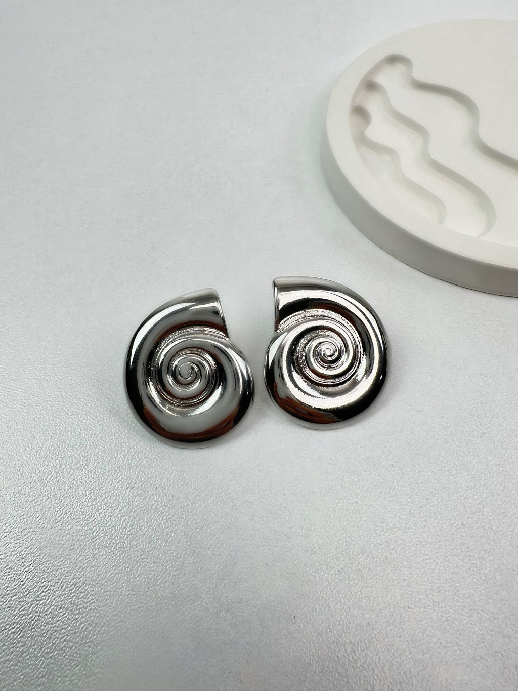 Özel Seri Salyangoz Gümüş Küpe