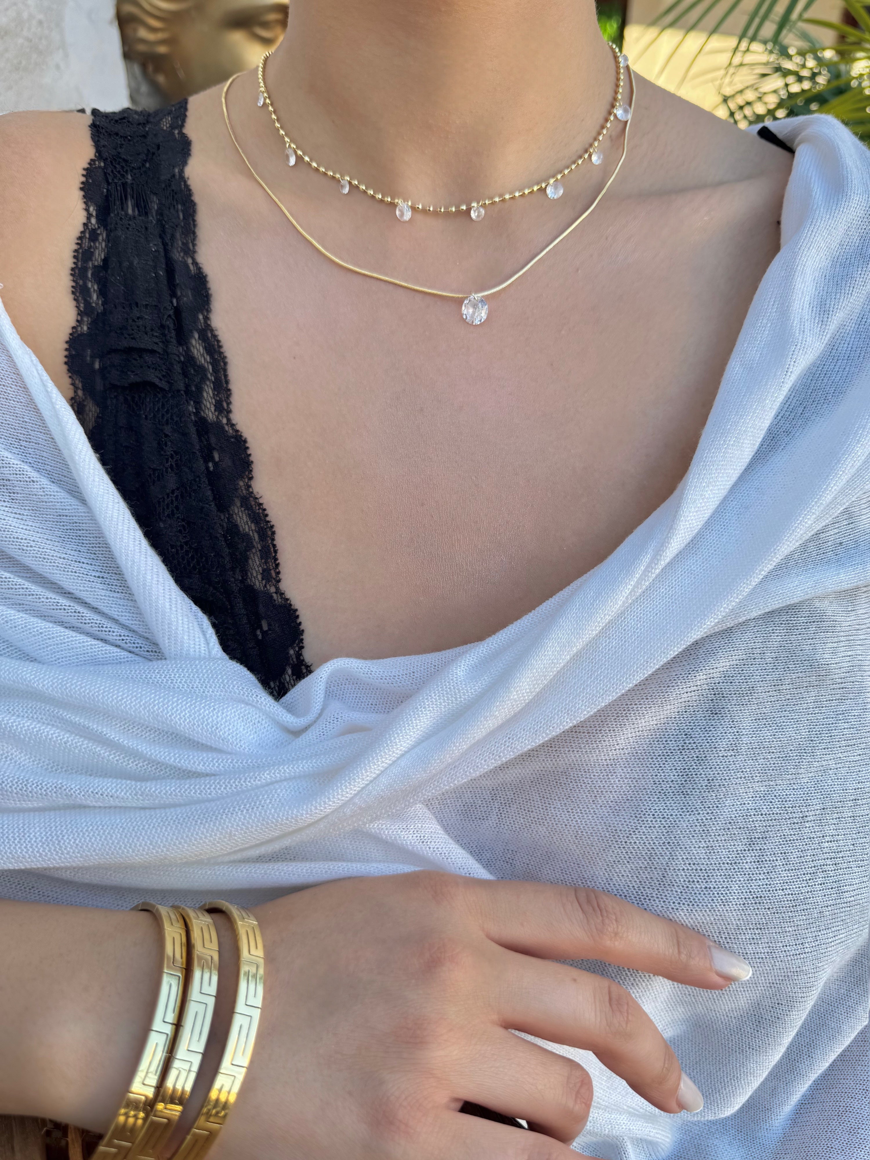 Maria İkili Gold Kolye