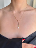 Sarmal Taşlı Gold Kolye