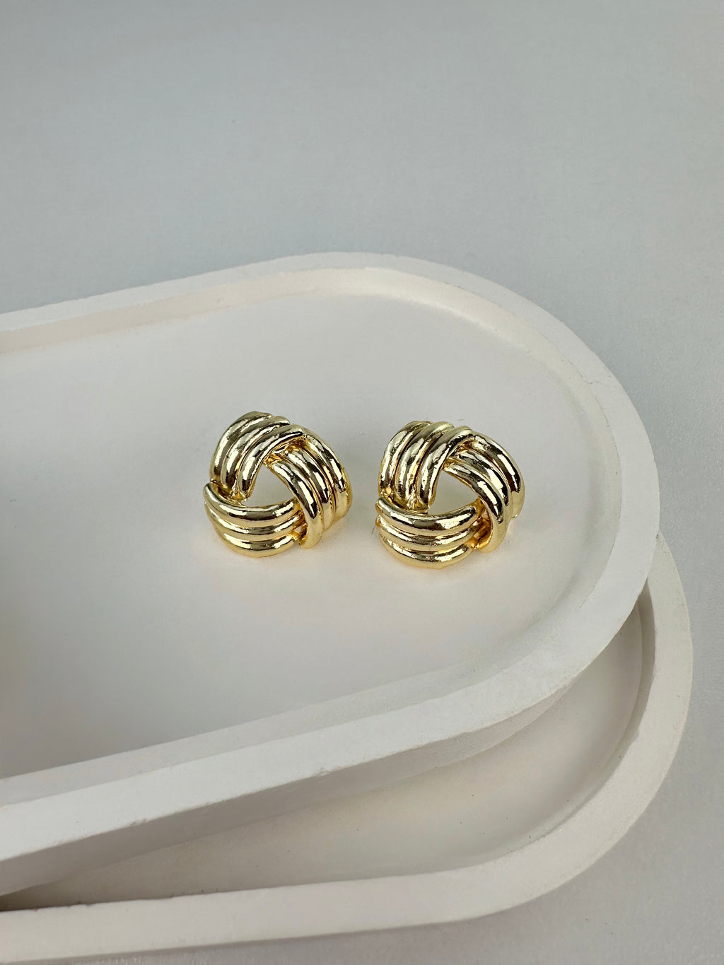 Pinterest Tasarım Gold Küpe