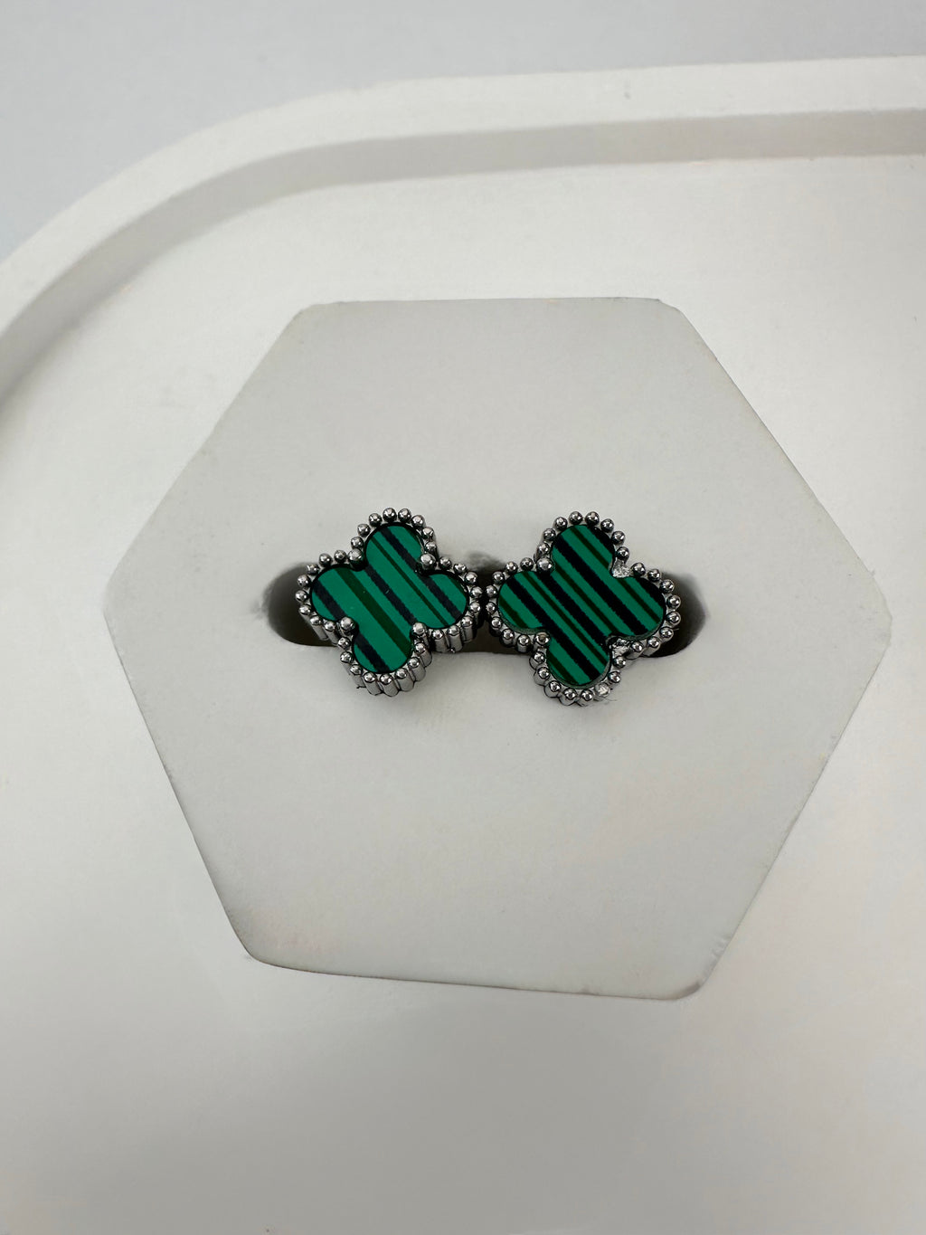 Clf Mini Boy Yeşil Yonca Küpe
