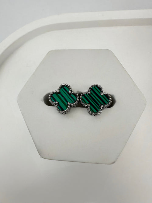 Clf Mini Boy Yeşil Yonca Küpe
