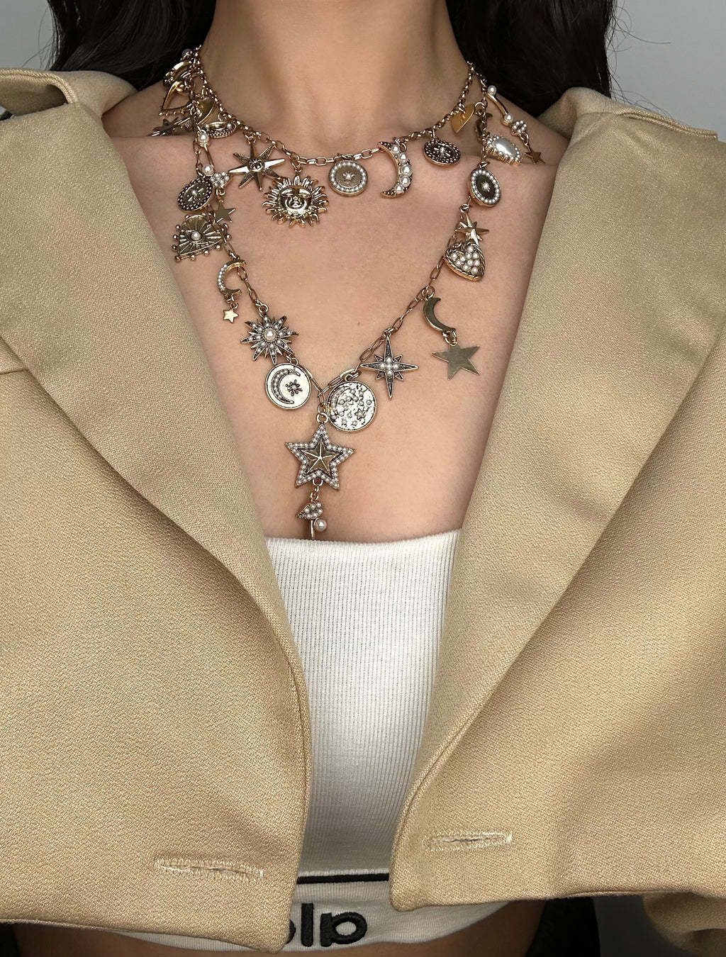 Özel Seri ZR Model İkili Charm Kolye