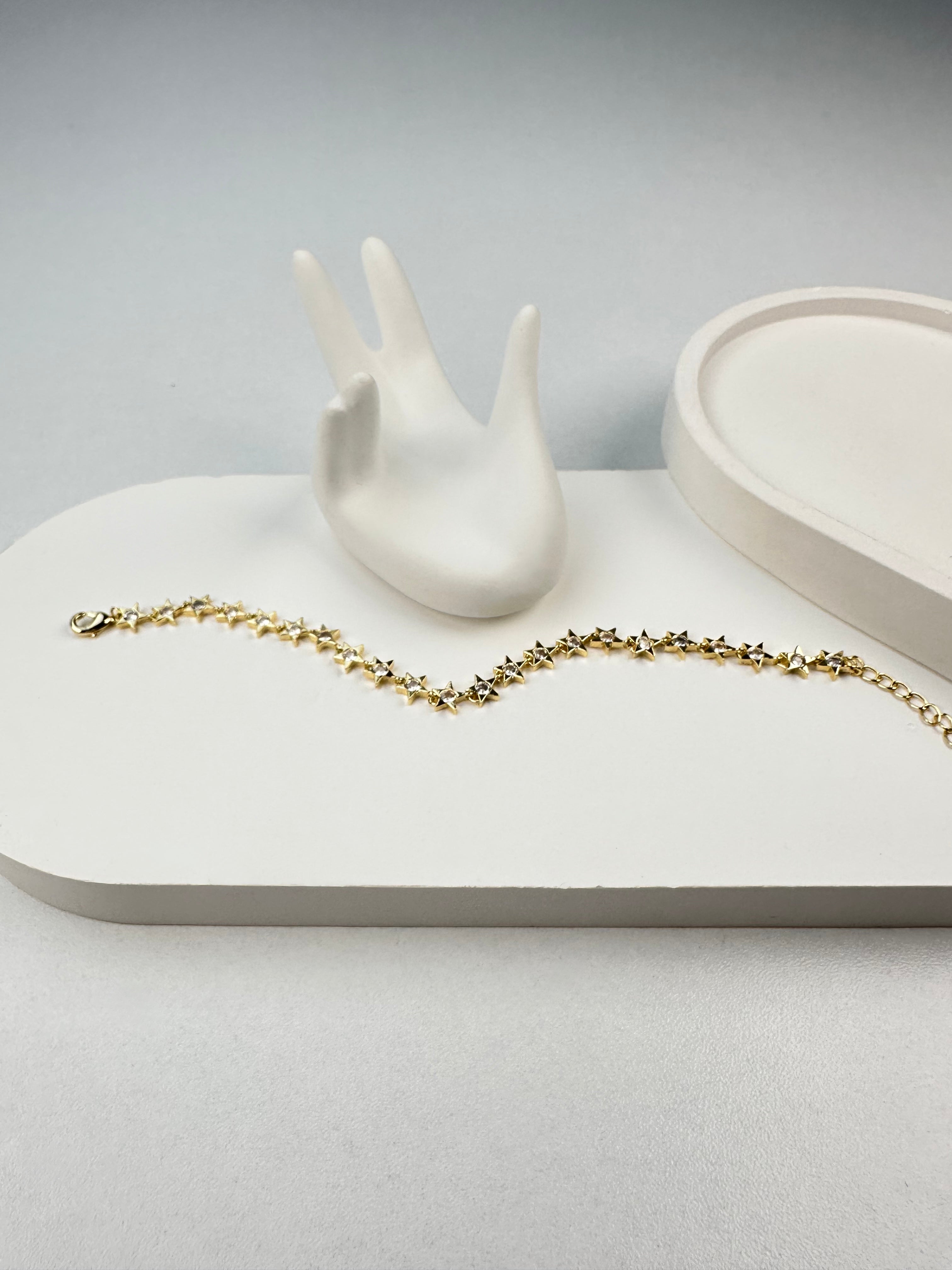 Özel Seri Gold Yıldız Desen Bileklik