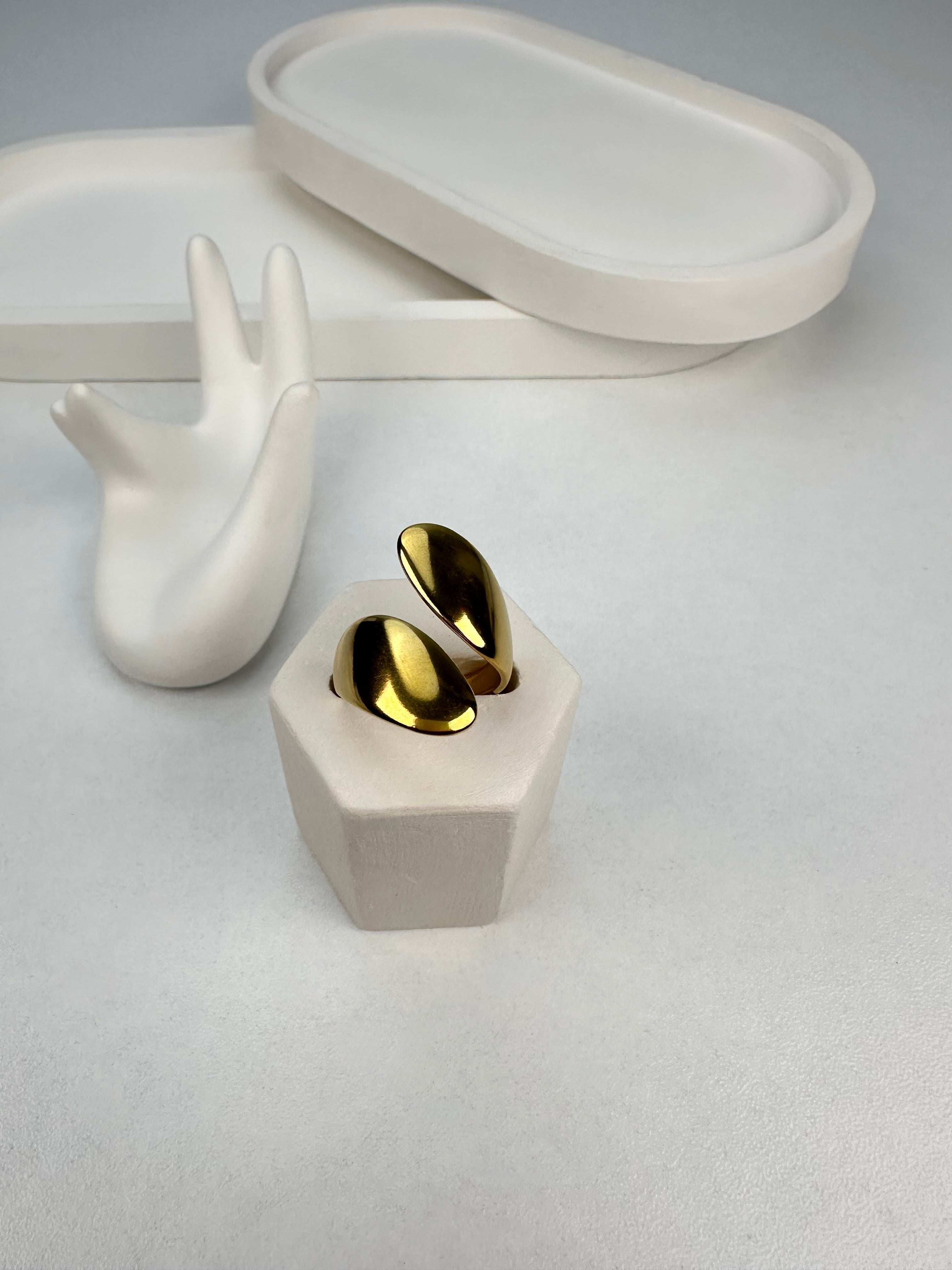 Özel Seri Kalın Sarmal Gold Yüzük