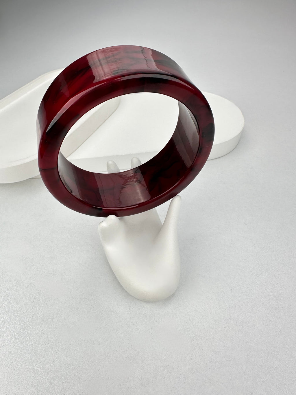 ZR Model Kalın Koyu Kırmızı Akrilik Bileklik