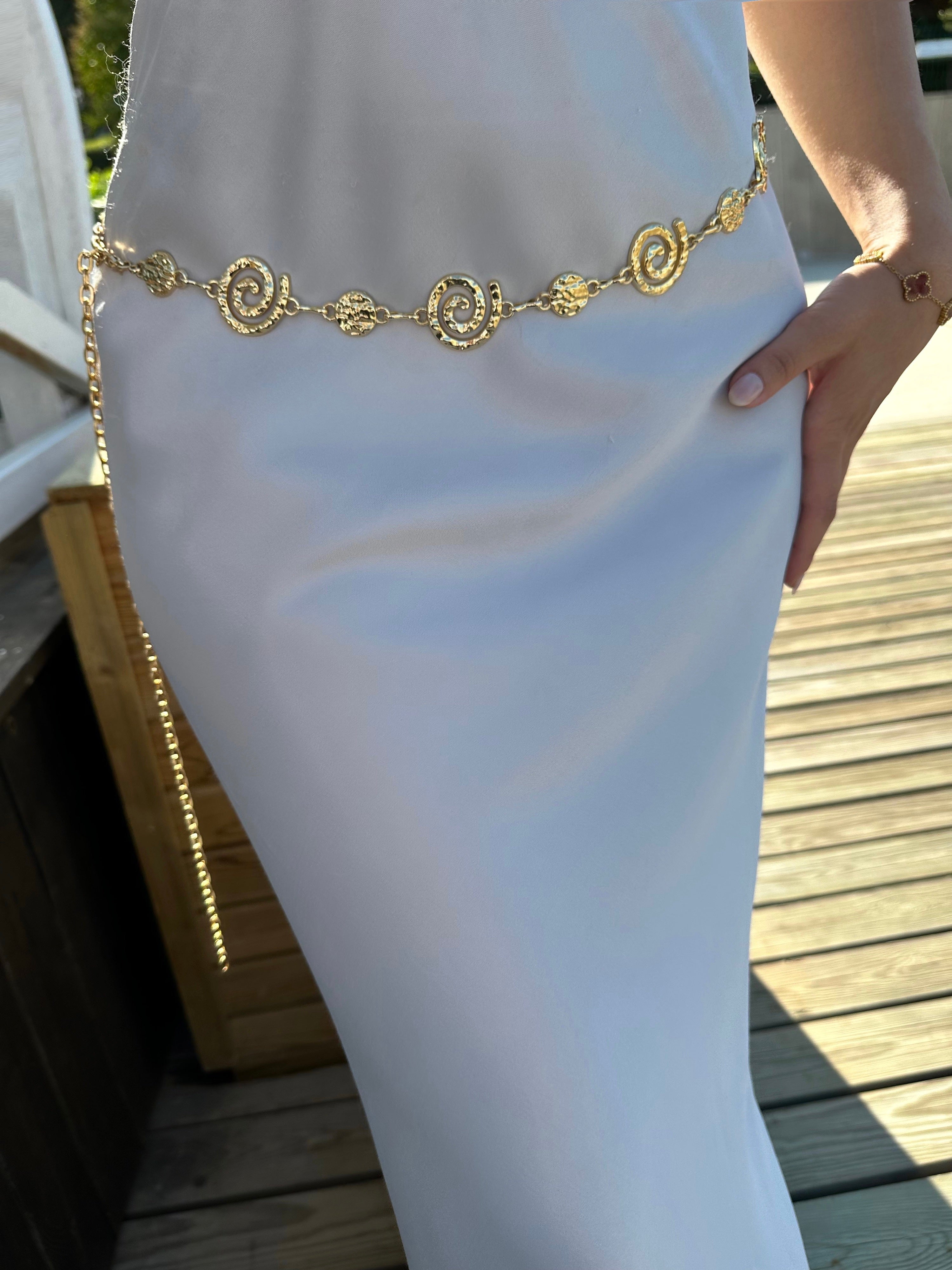 Salyangoz Desenli Bel Zinciri