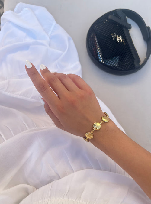 Deniz Kabuğu Gold Bileklik