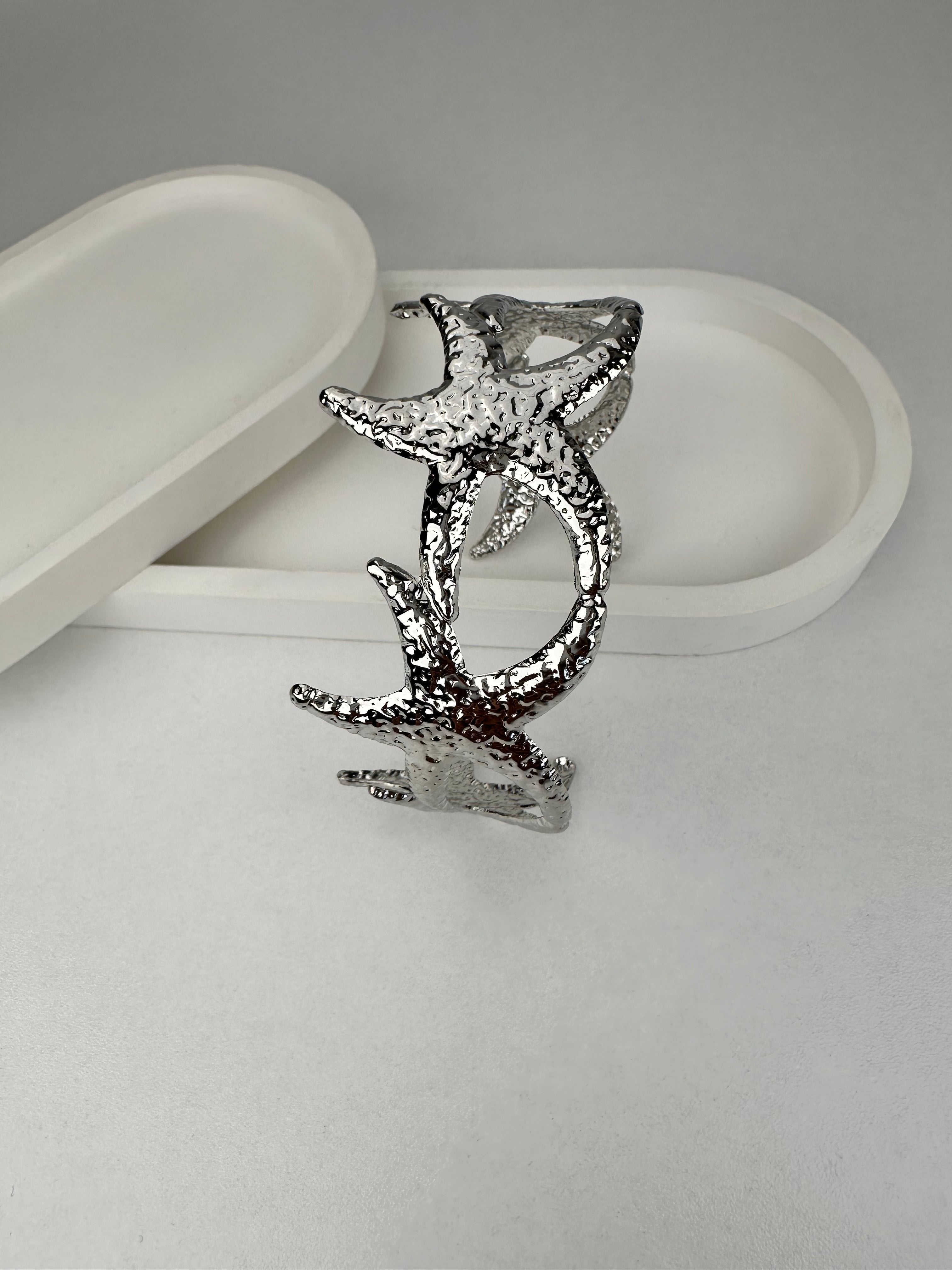 Özel Seri  Deniz Yıldızı Gümüş Pazu Bilekliği