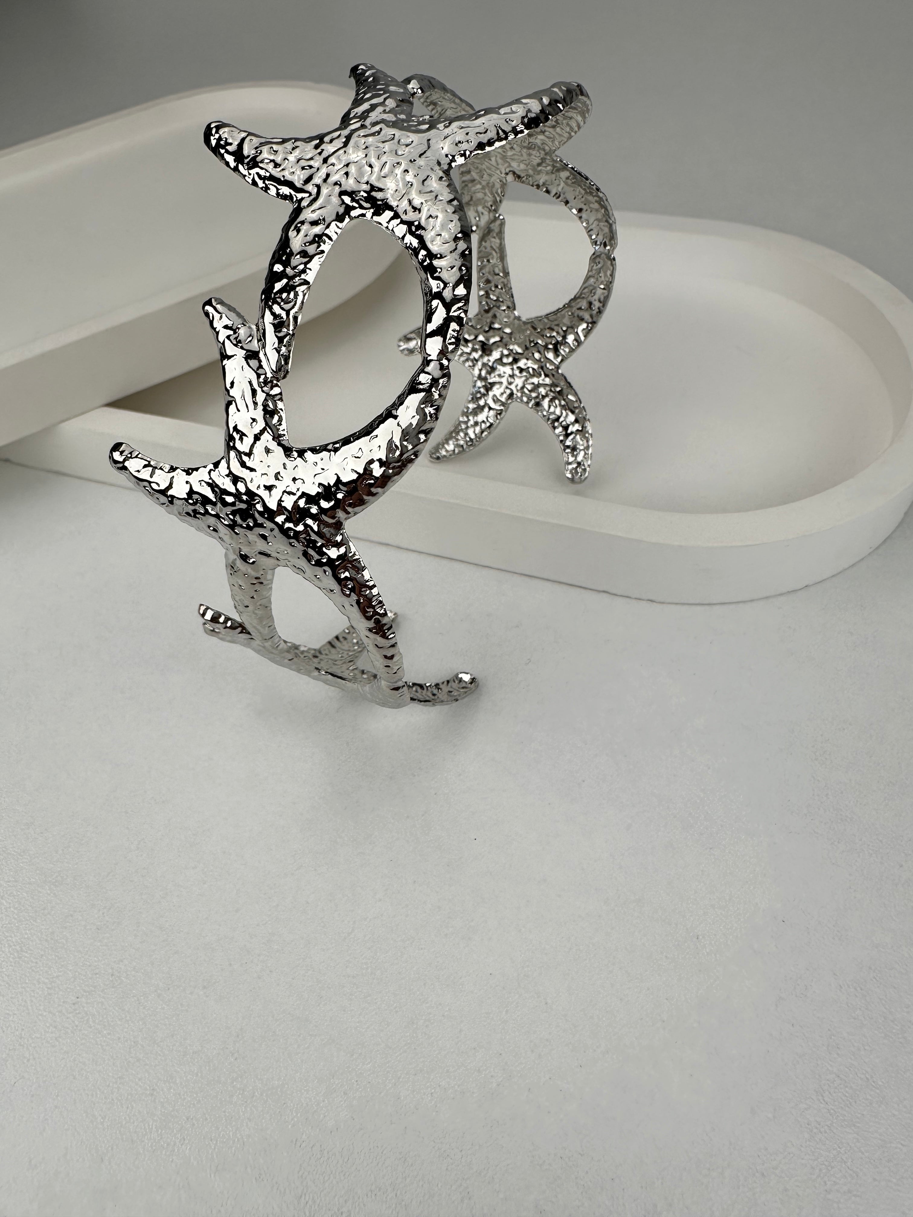 Özel Seri  Deniz Yıldızı Gümüş Pazu Bilekliği