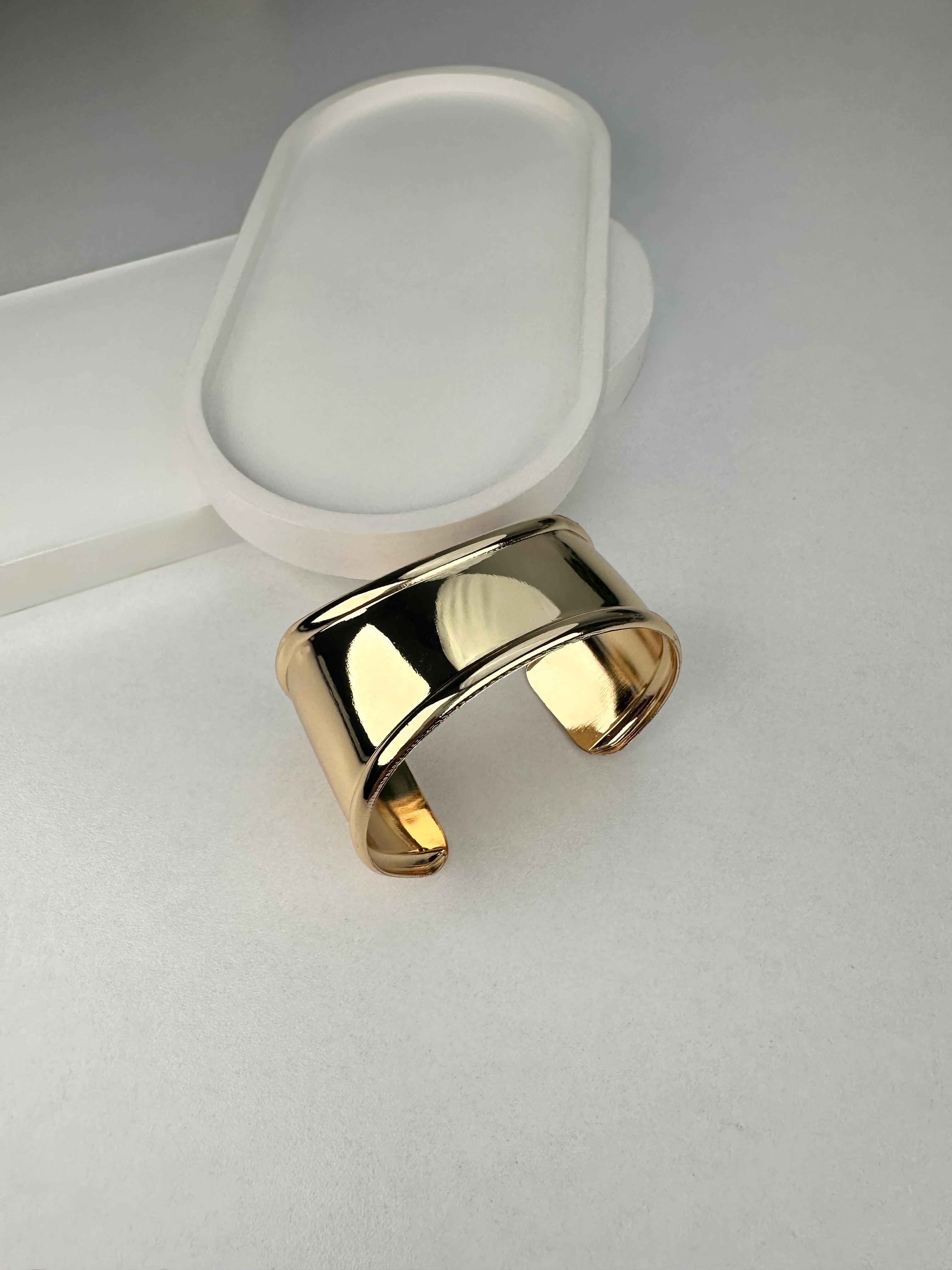 Özel Seri Plaka Gold Kelepçe Bileklik